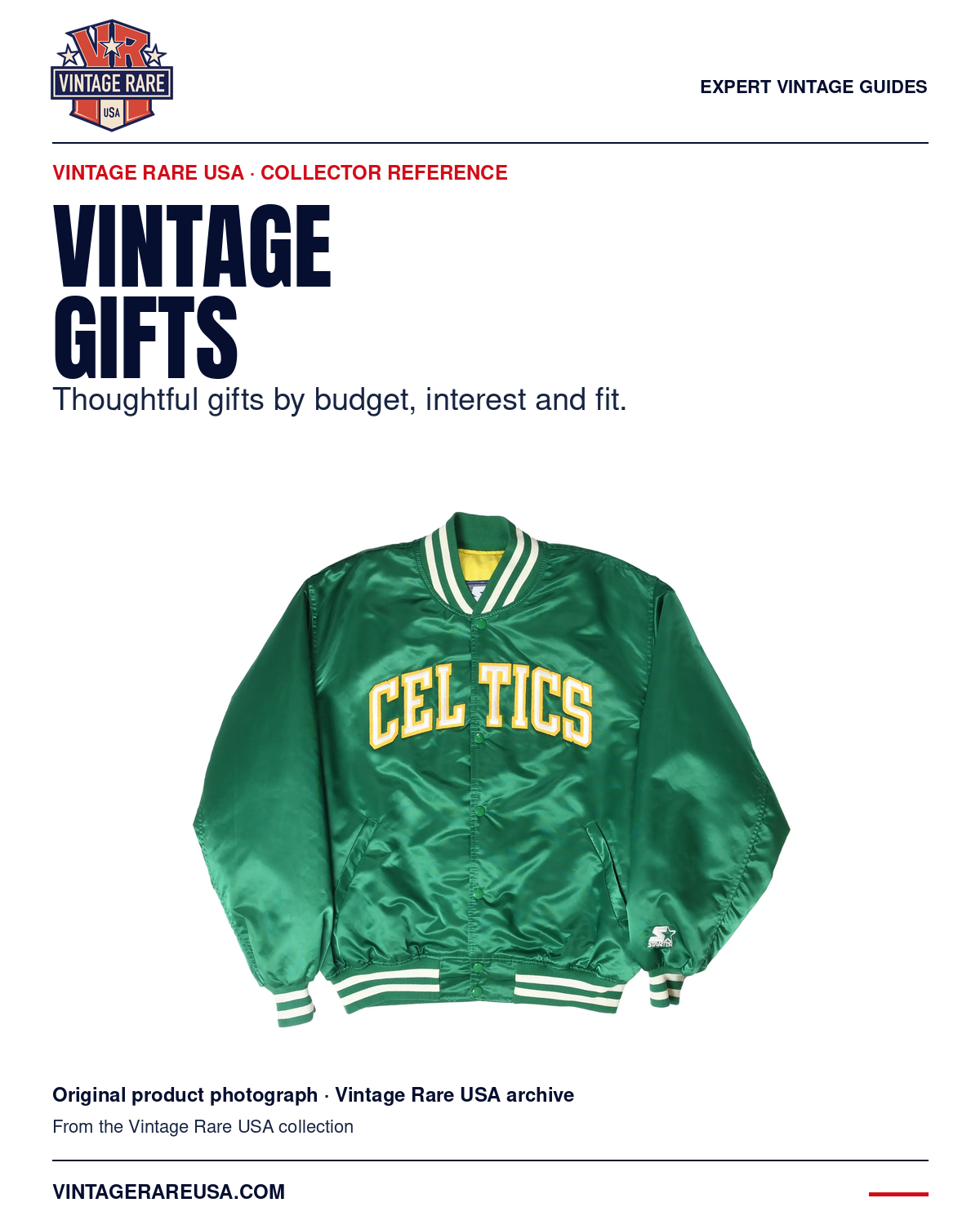 Vintage Clothing Gift Guide: Budgets, Interests & Holiday Buying — original product photograph from Vintage Rare USA.