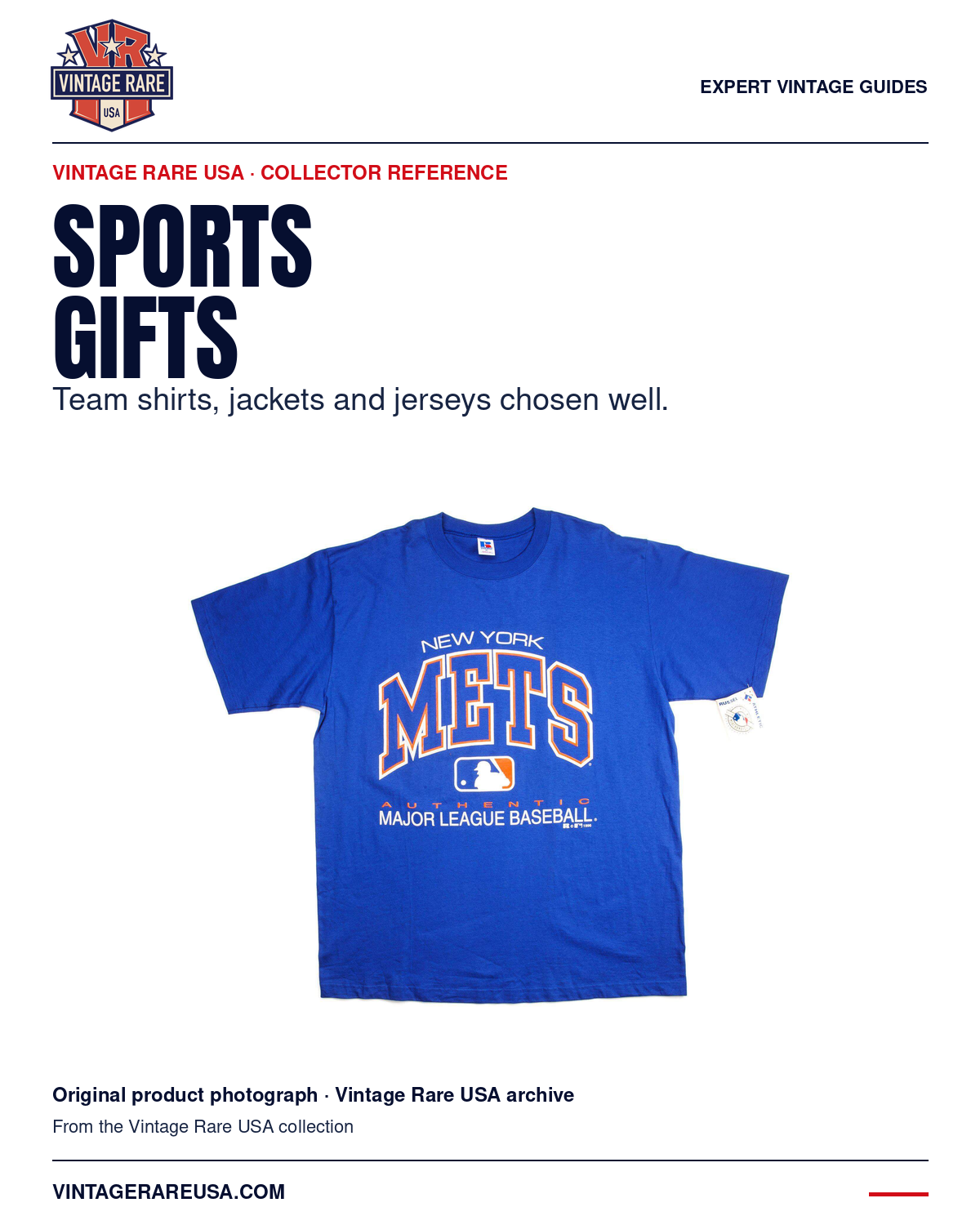 Vintage Sports Gifts: Team T-Shirts, Sweatshirts, Jackets & Jerseys — original product photograph from Vintage Rare USA.