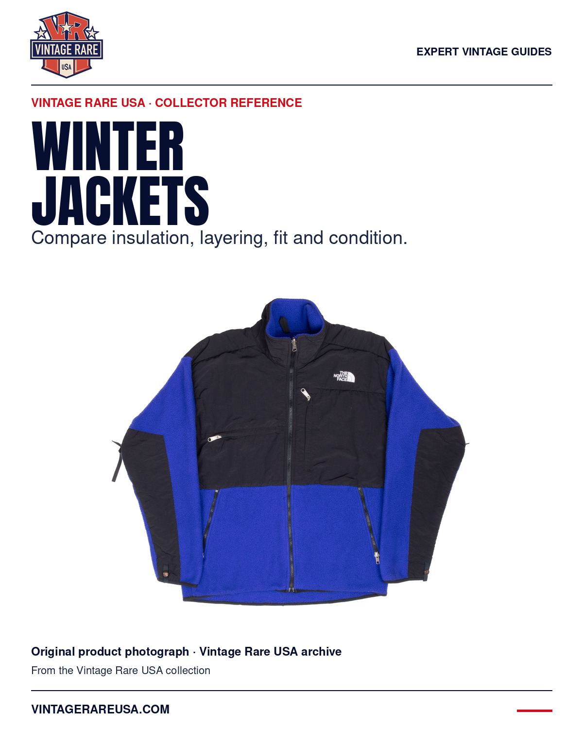 Vintage Winter Jackets: Fleece, Puffers, Workwear & Leather — original product photograph from Vintage Rare USA.