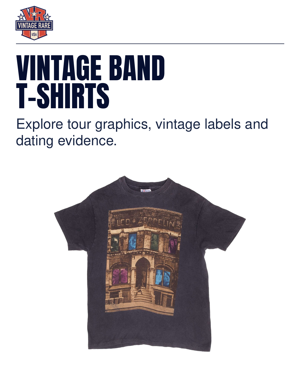 VINTAGE BAND T-SHIRTS — Led Zeppelin Physical Graffiti T-shirt. Vintage Rare USA guide.