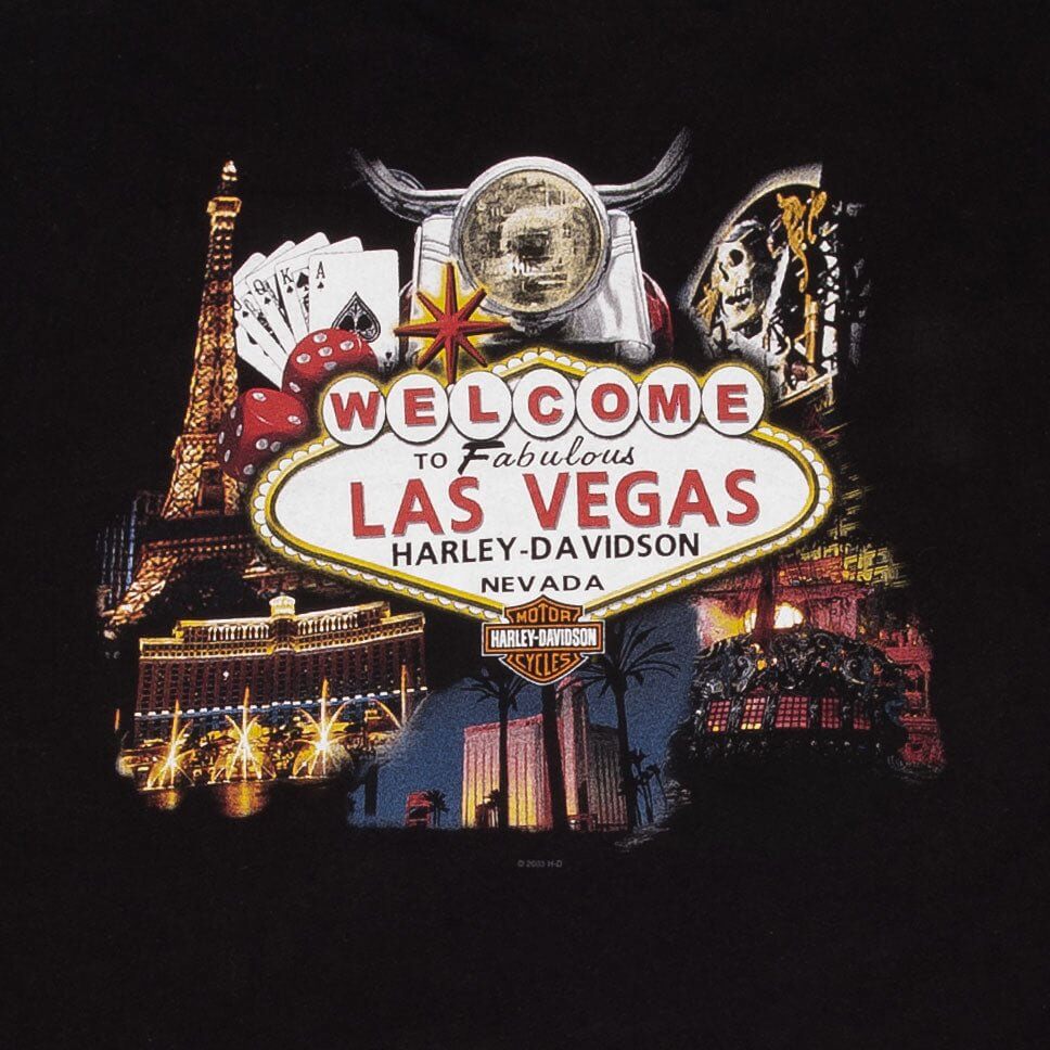 Vintage Harley Davidson Las Vegas Long Sleeve Tee Shirt 2005 Size 3XL Made In USA