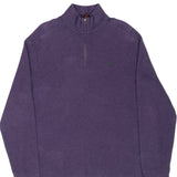 Vintage Ralph Lauren Purple Quarter Zip Sweater Size XL 1990S Made In Usa