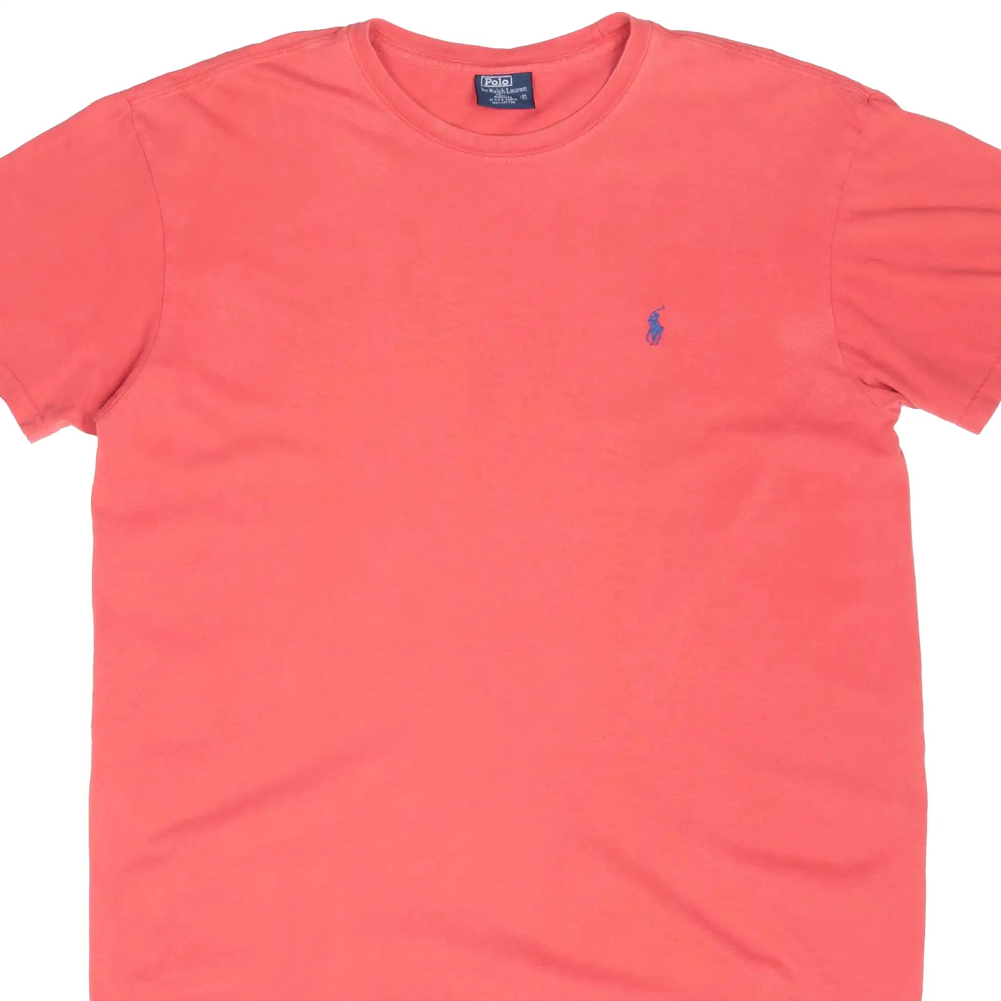 VINTAGE POLO RALPH LAUREN PINK TEE SHIRT 1990S SIZE MEDIUM