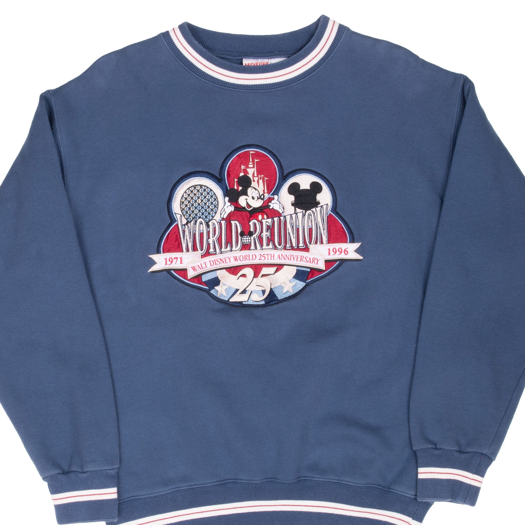 Vintage Disney World Reunion 1996 Embroidered Sweatshirt Size Small