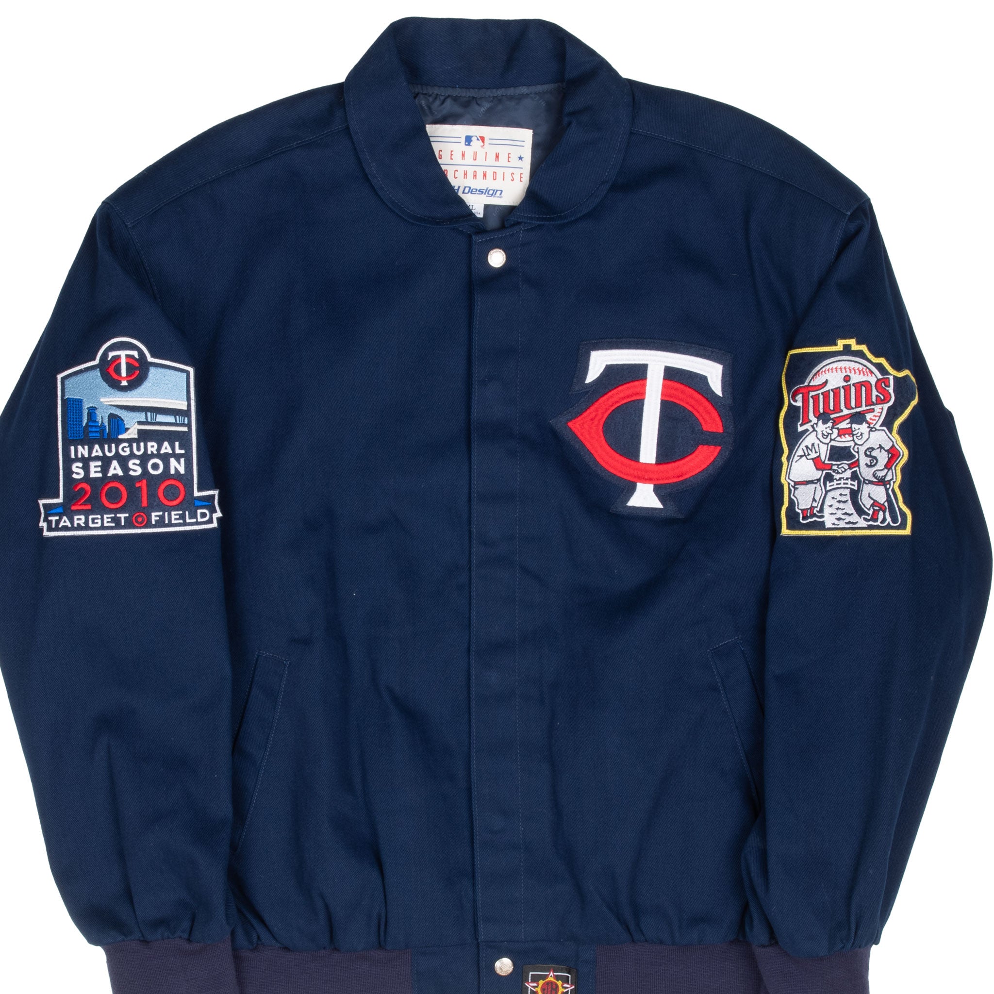 Vintage Mlb Minnesota Twins Cities 2010 Jeff Hamilton Harrington Jacket Size XL Made In Usa