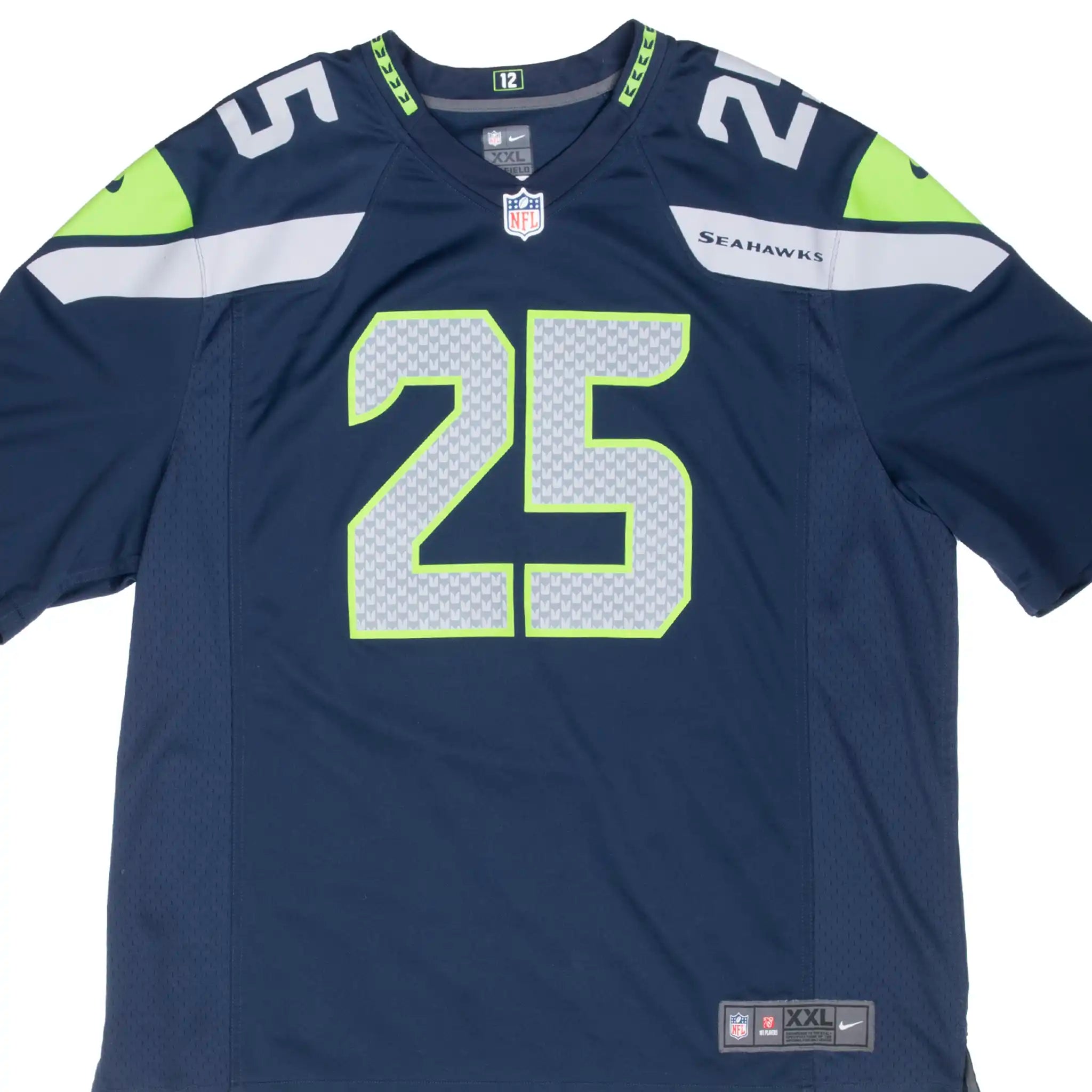 VINTAGE NFL SEATTLE SEAHAWKS SHERMAN #25 NIKE JERSEY SIZE 2XL