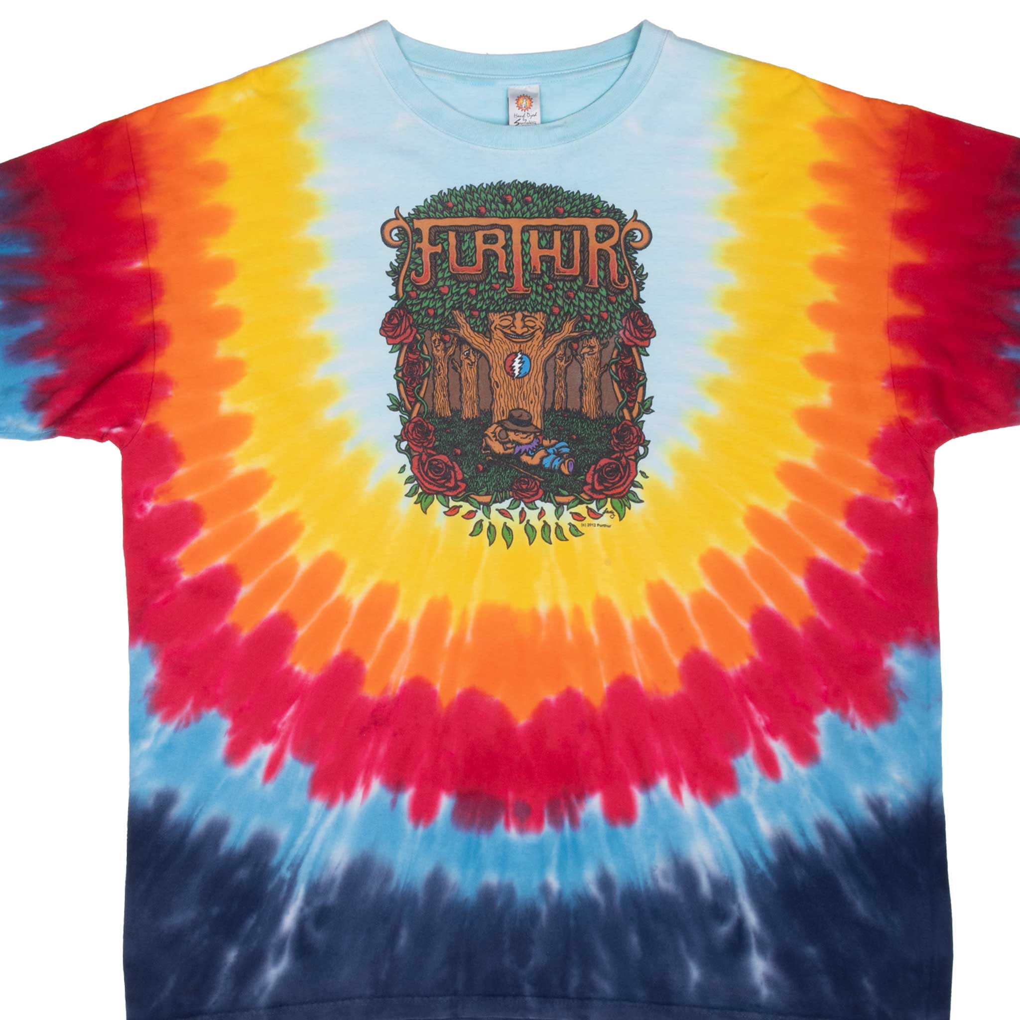Vintage Tie Dye Further Grateful Dead Tee Shirt 2012 Size 2XL