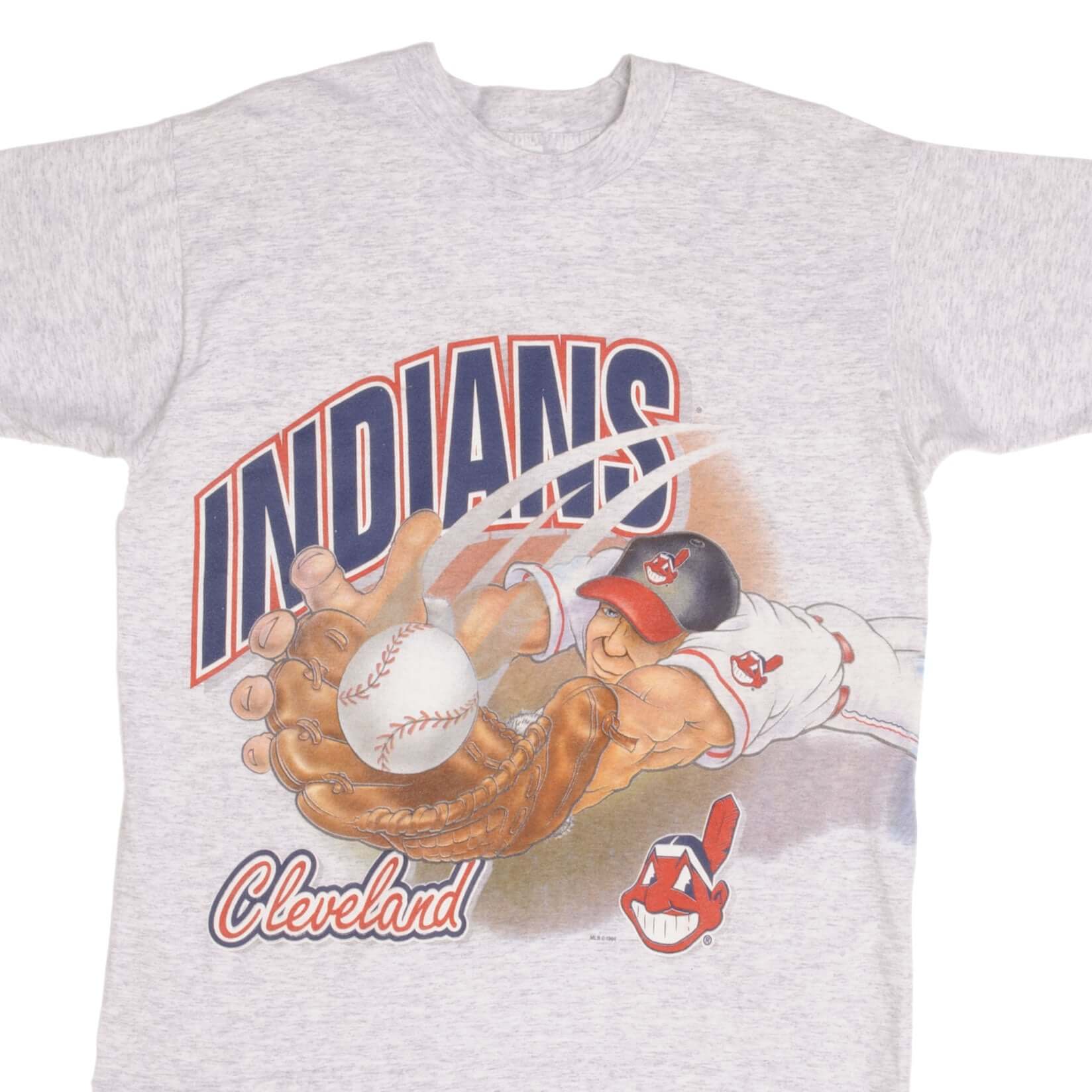 Vintage MLB Cleveland Indians 1994 Tee Shirt Size Large Made In USA