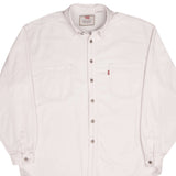 Vintage Levis Denim White Pocket Shirt 1990S Size XL