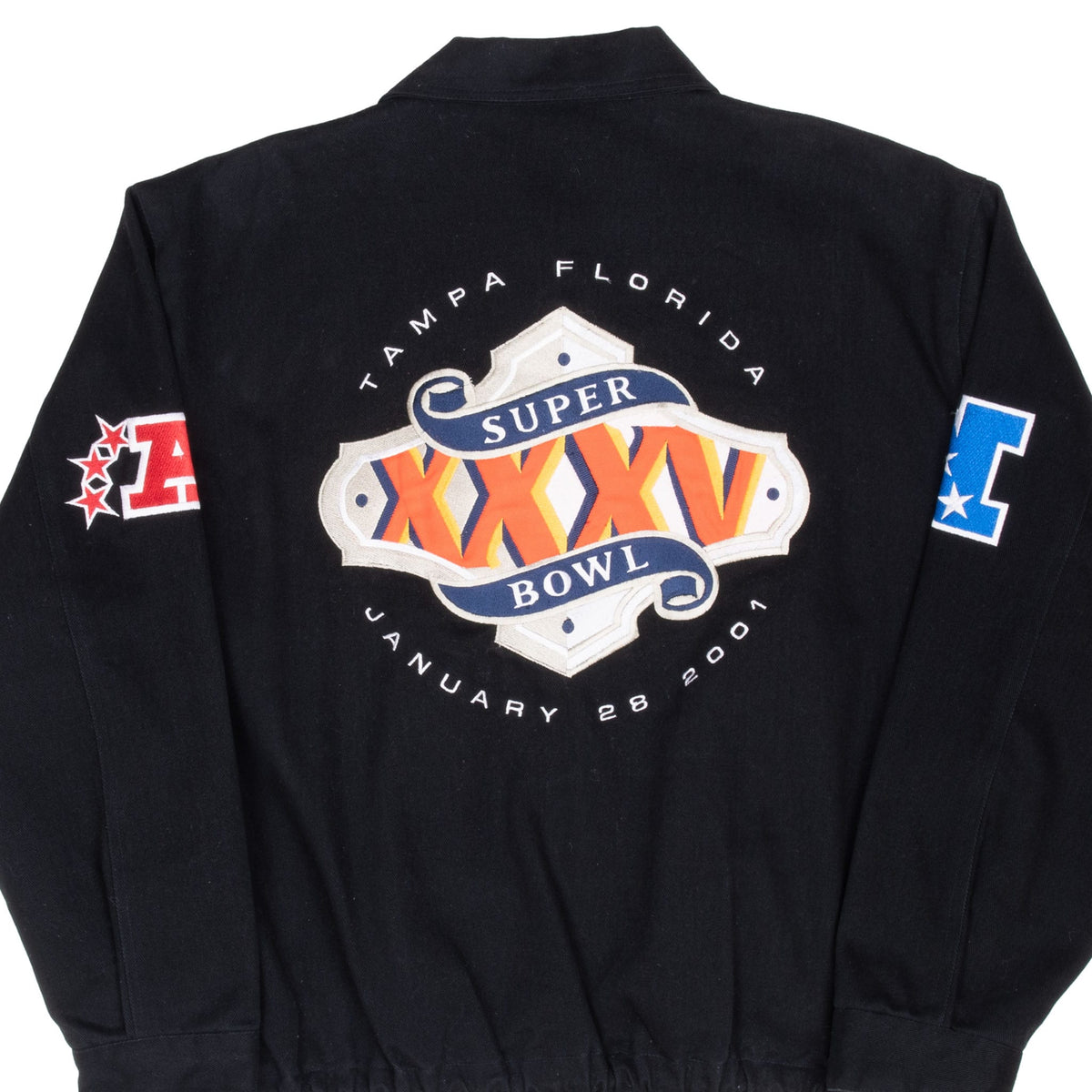 Vintage Nfl Jeff Hamilton Super Bowl XXXV 2001 Jacket Size Large