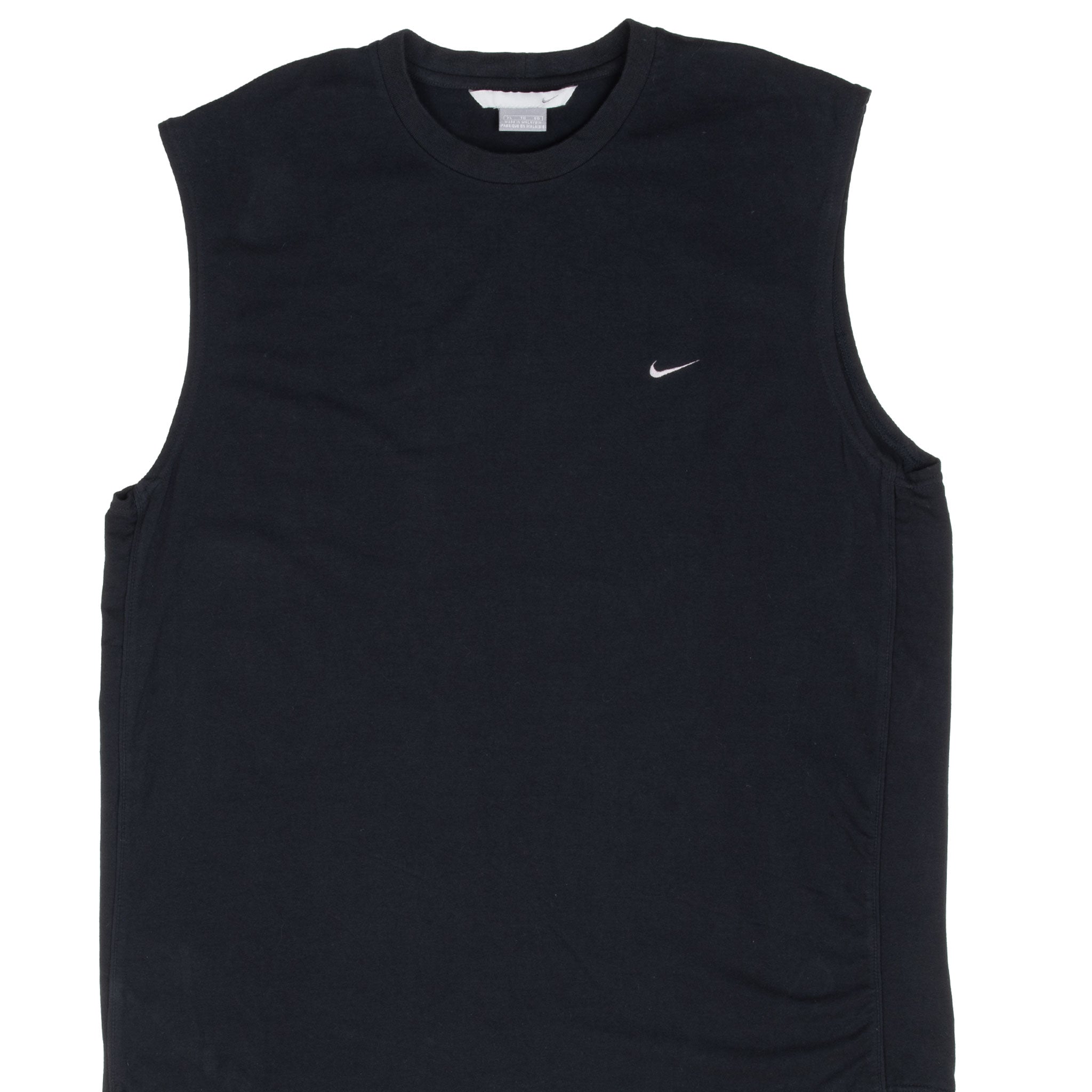 VINTAGE NIKE SWOOSH BLACK TANK TOP TEE SHIRT 2000S XL