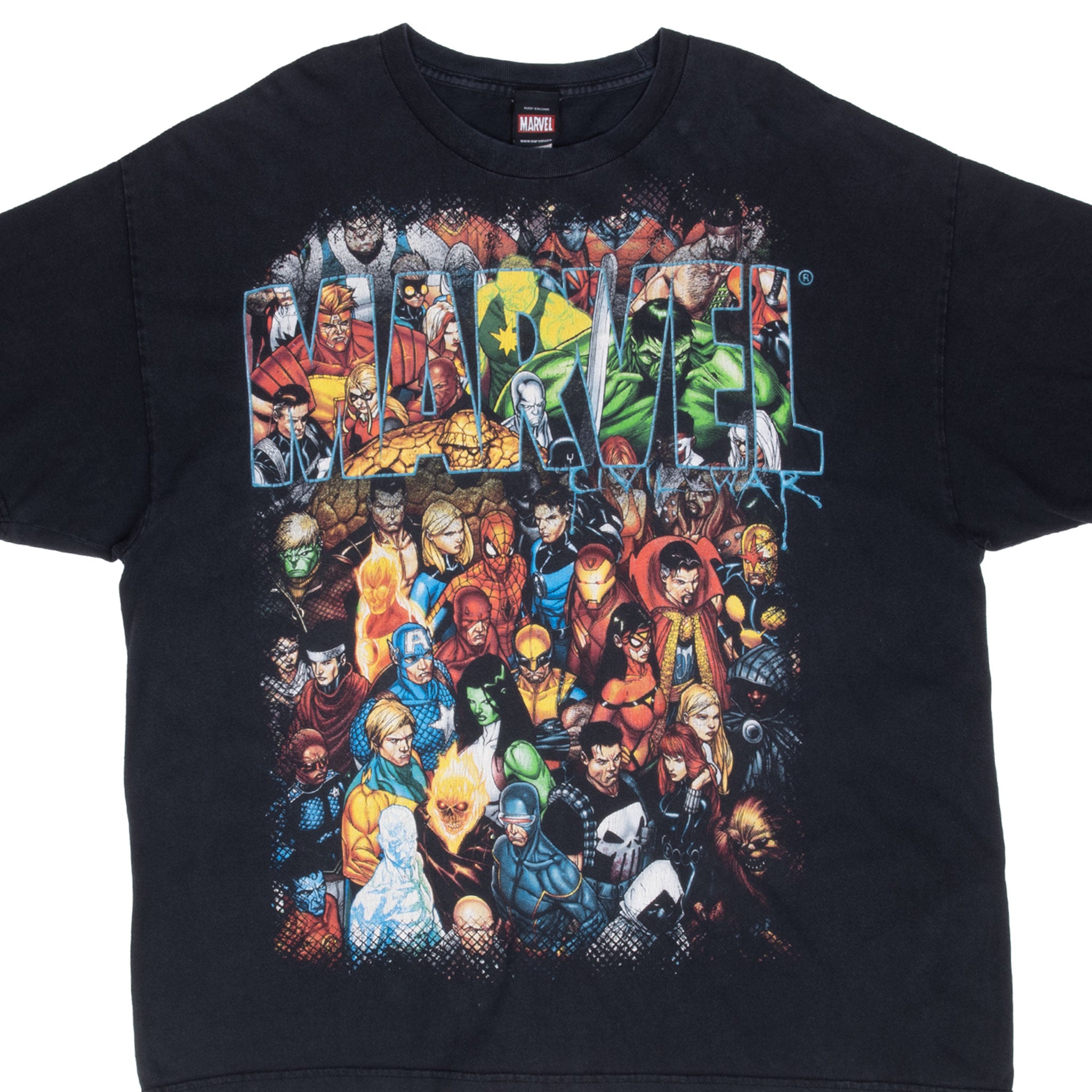 Vintage Marvel Civil War 2000S Tee Shirt Size 2Xl