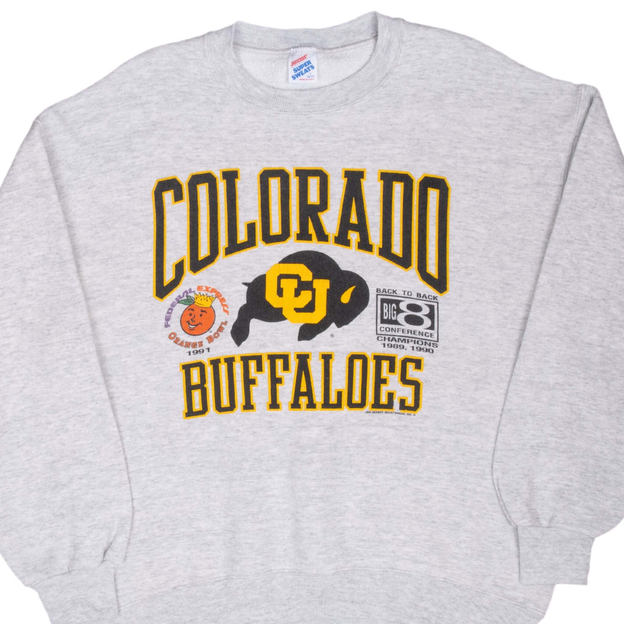 Vintage Ncaa Colorado Golden Buffaloes Sweatshirt 1991 Size Large Made In Usa
