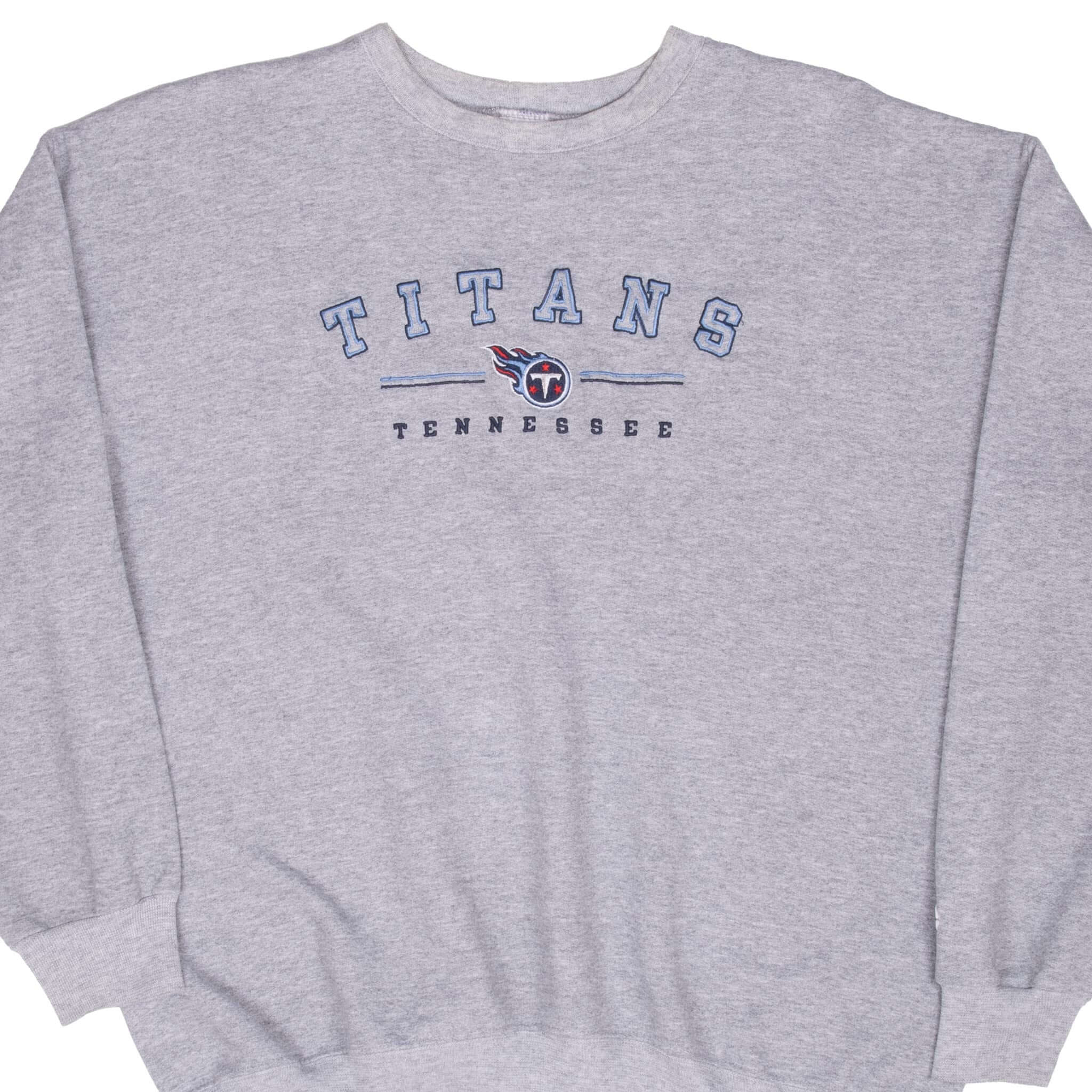 Vintage NFL Tennessee Titans Embroidered Grey Champion Sweatshirt 1990S Size Large