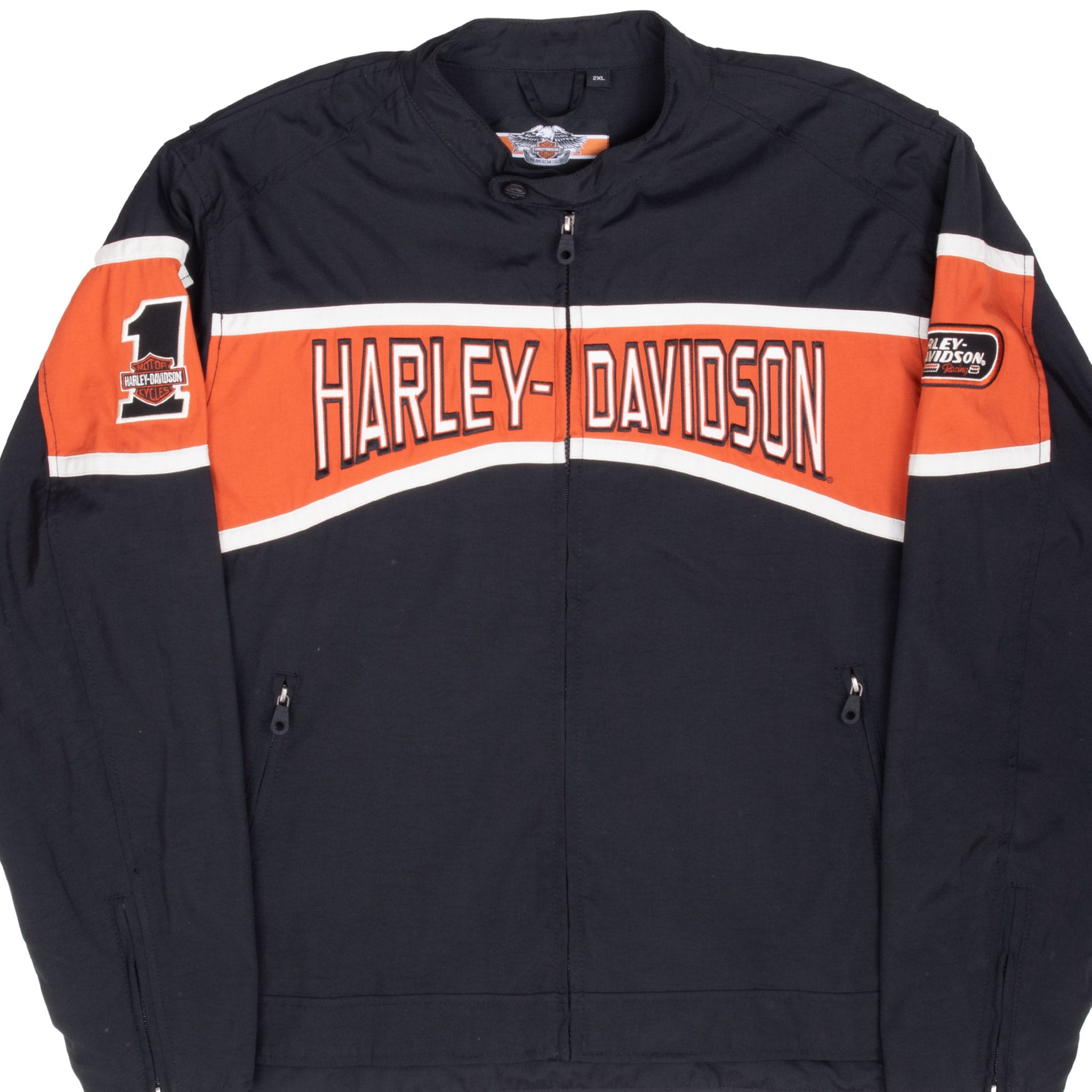 Vintage Harley Davidson Racing Windbreaker Jacket Size 2XL