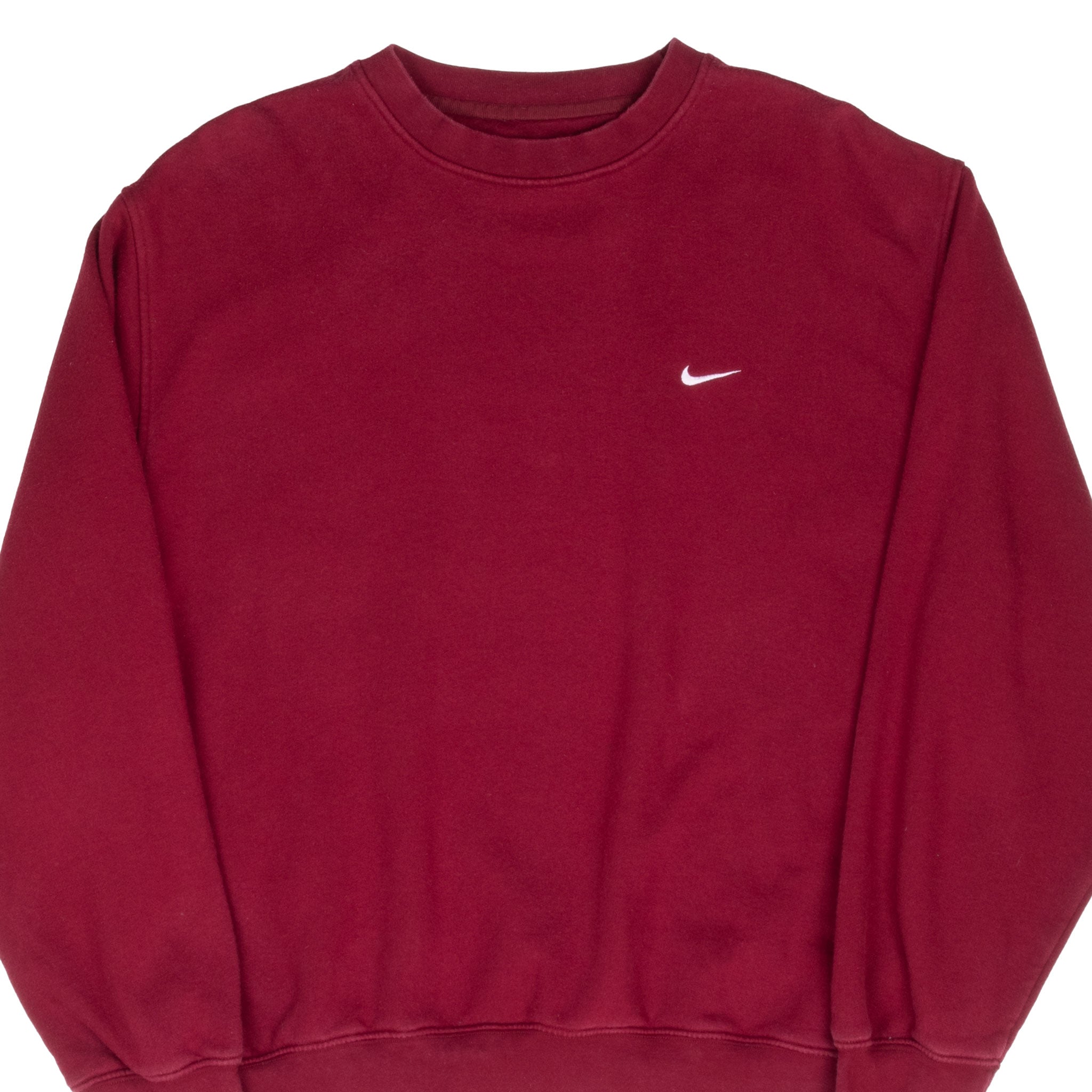 Vintage Nike Classic Swoosh Red Burgundy Sweatshirt 2000S Size Large