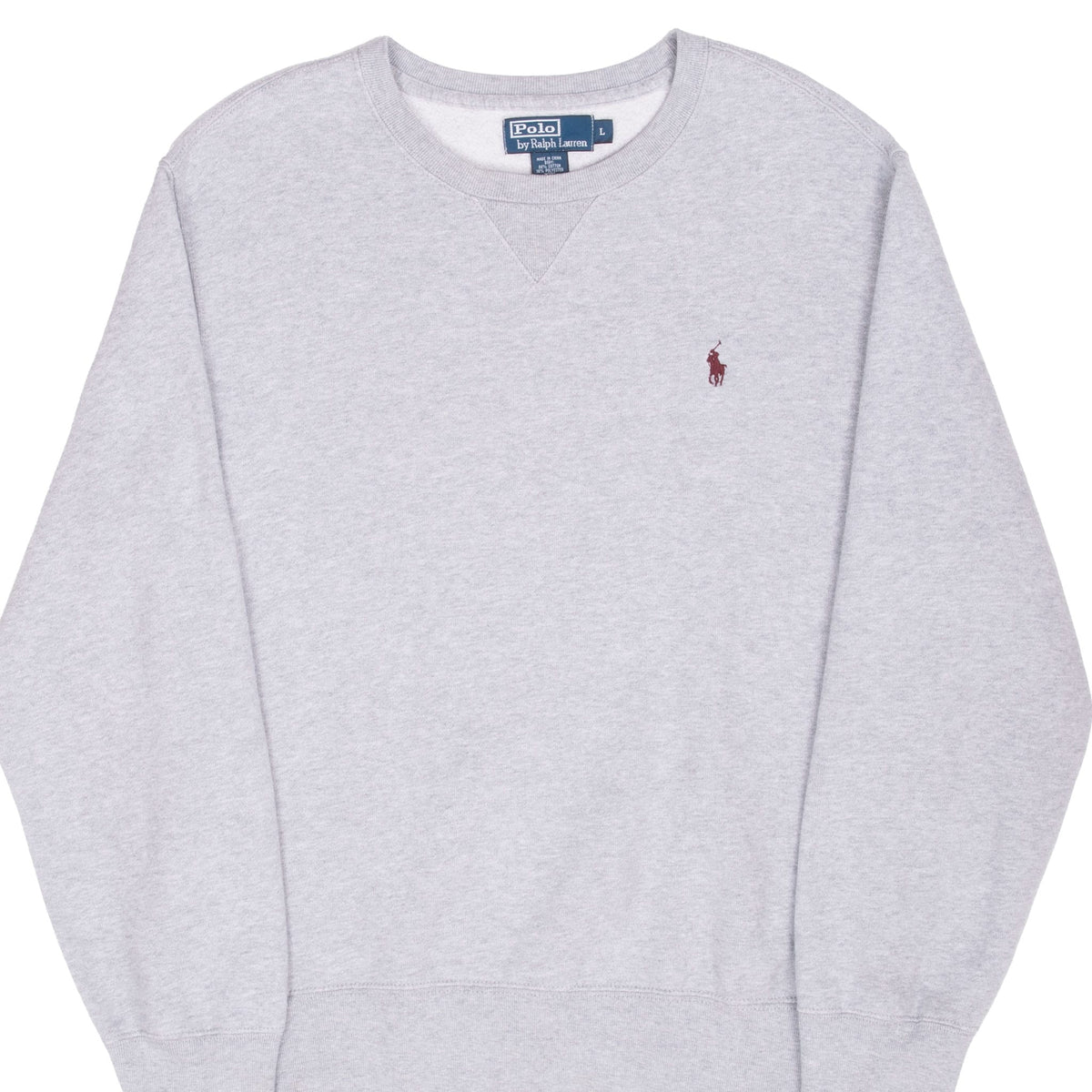 Vintage Ralph Lauren Grey Classic Crewneck Sweatshirt Size Large 1990S
