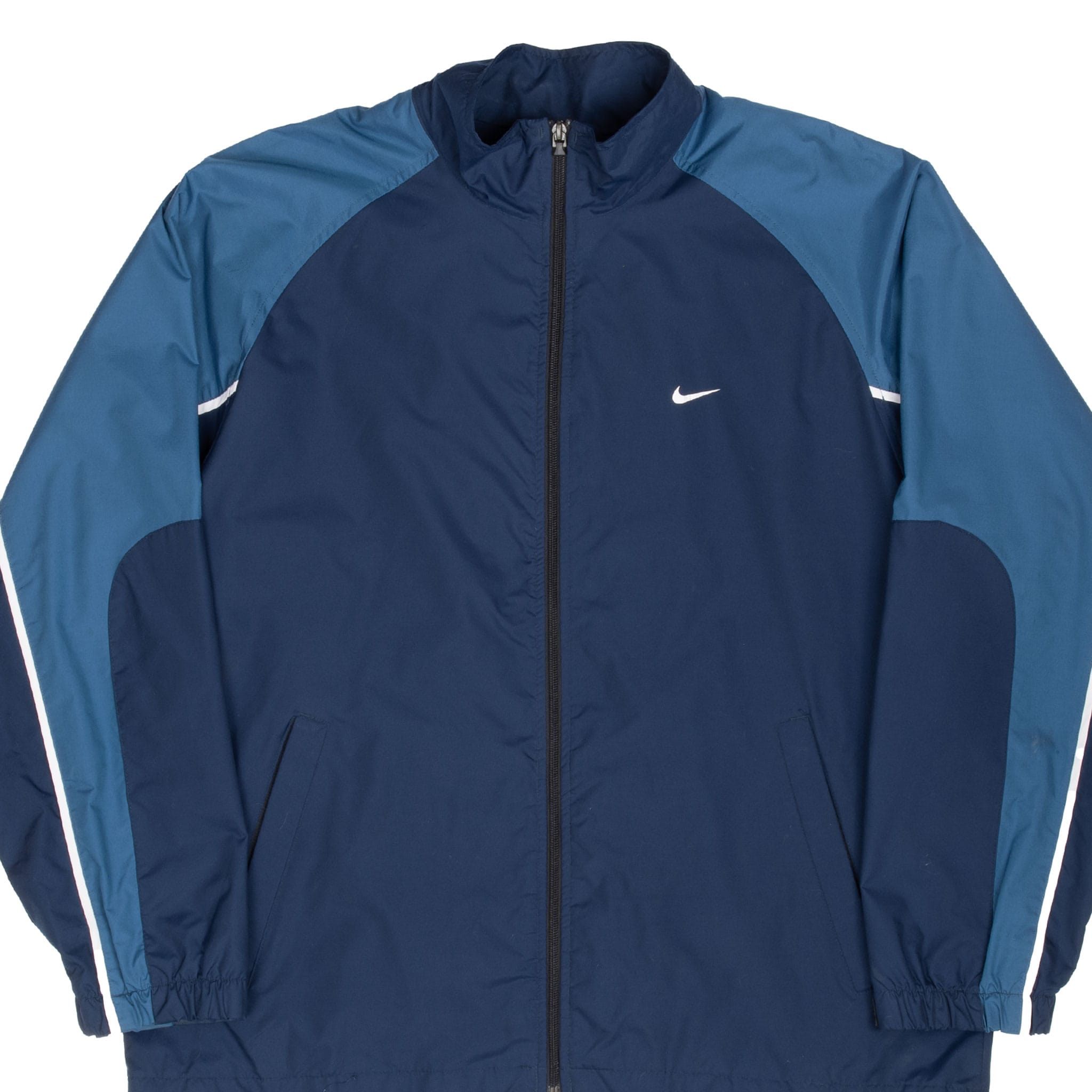 Vintage Nike Classic Swoosh Blue Windbreaker Jacket 2000S Size Large