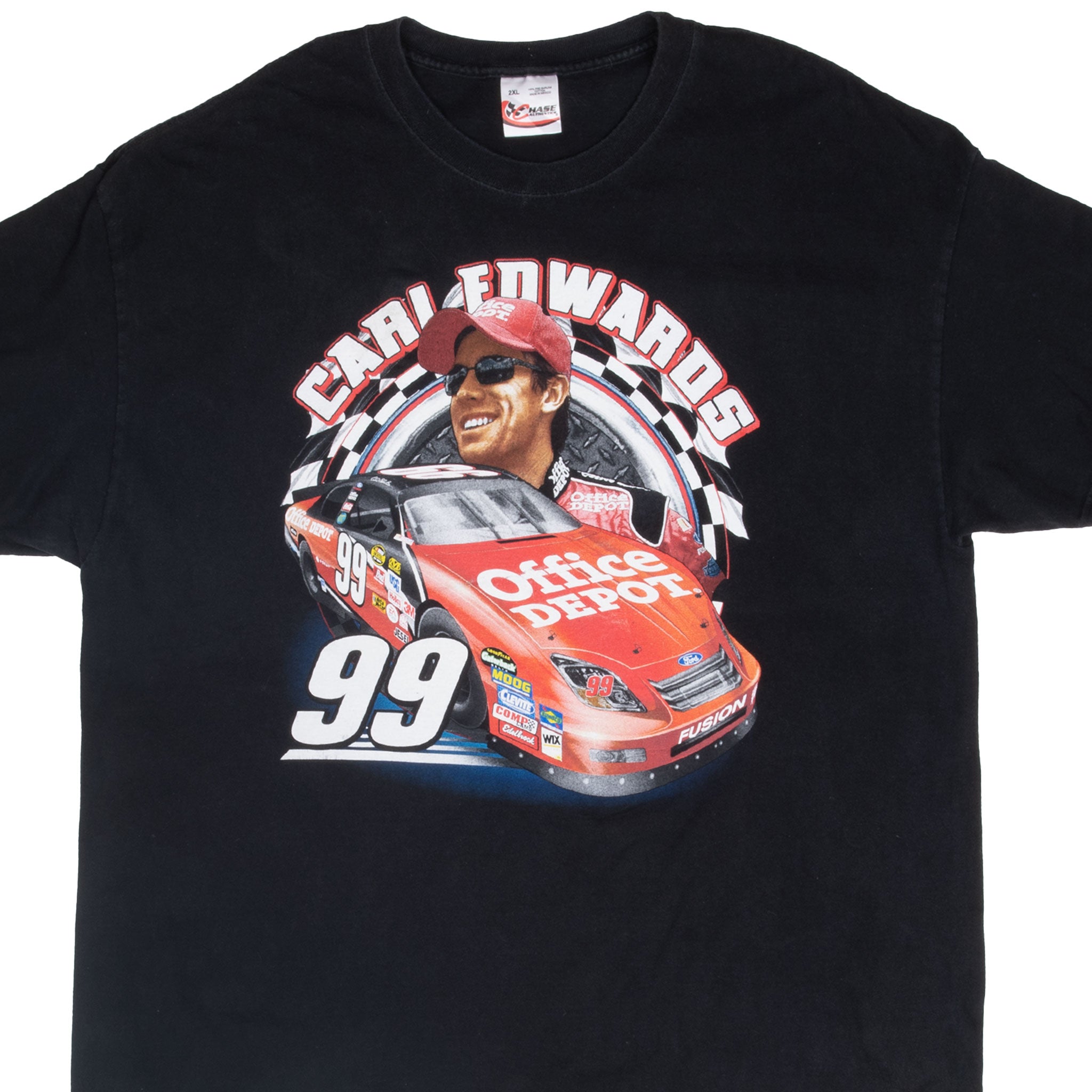 Vintage Nascar Carl Edwards Office Depot 2000S Tee Shirt Size 2XL