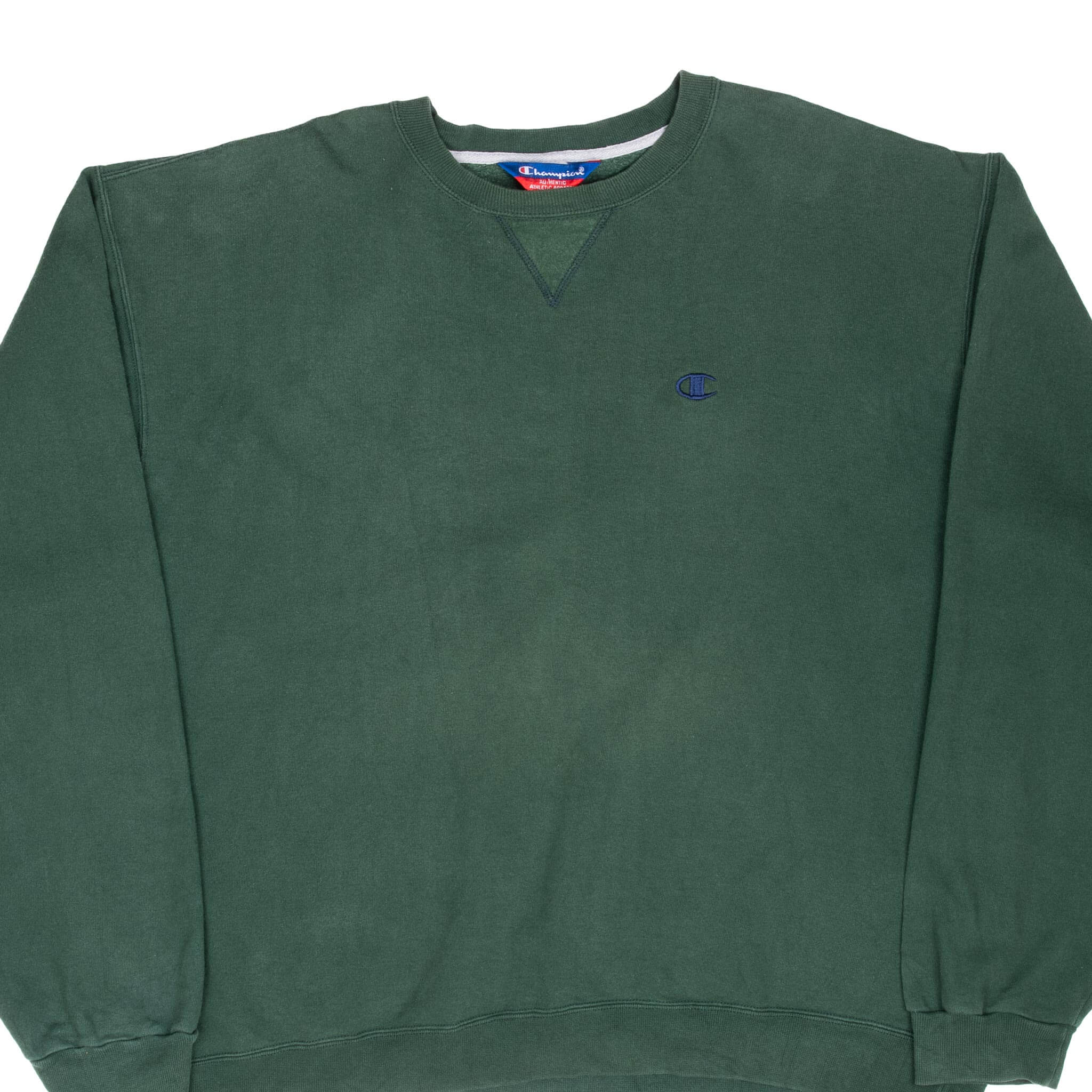 Vintage Champion Classic Green Sweatshirt 2000S Size 2XL