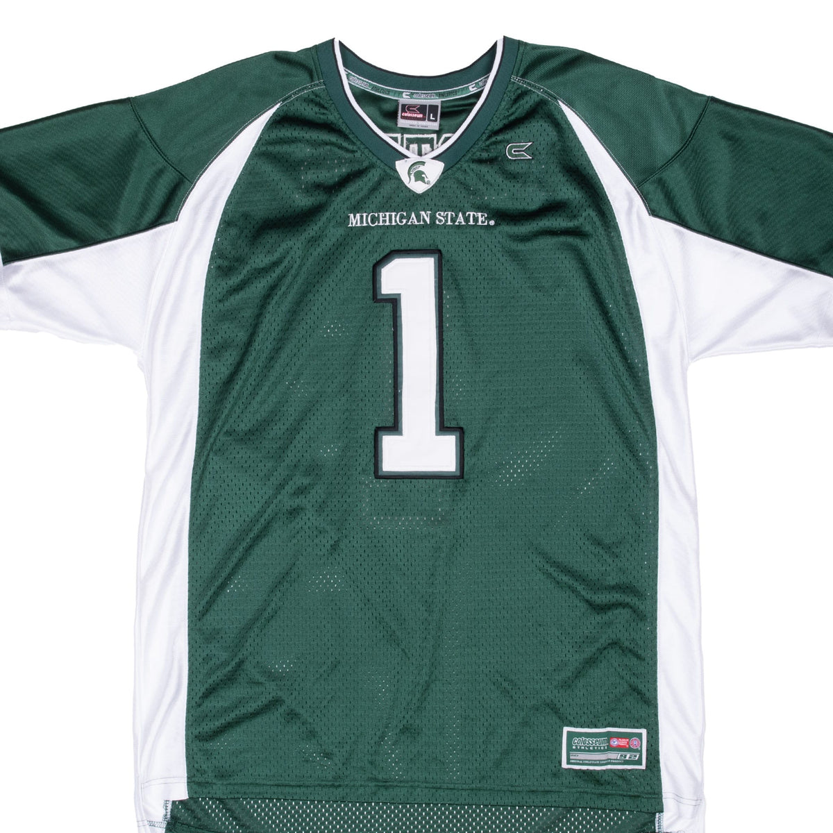 Vintage NCAA Michigan State Spartans #1 Football Jersey 1990s Size Large