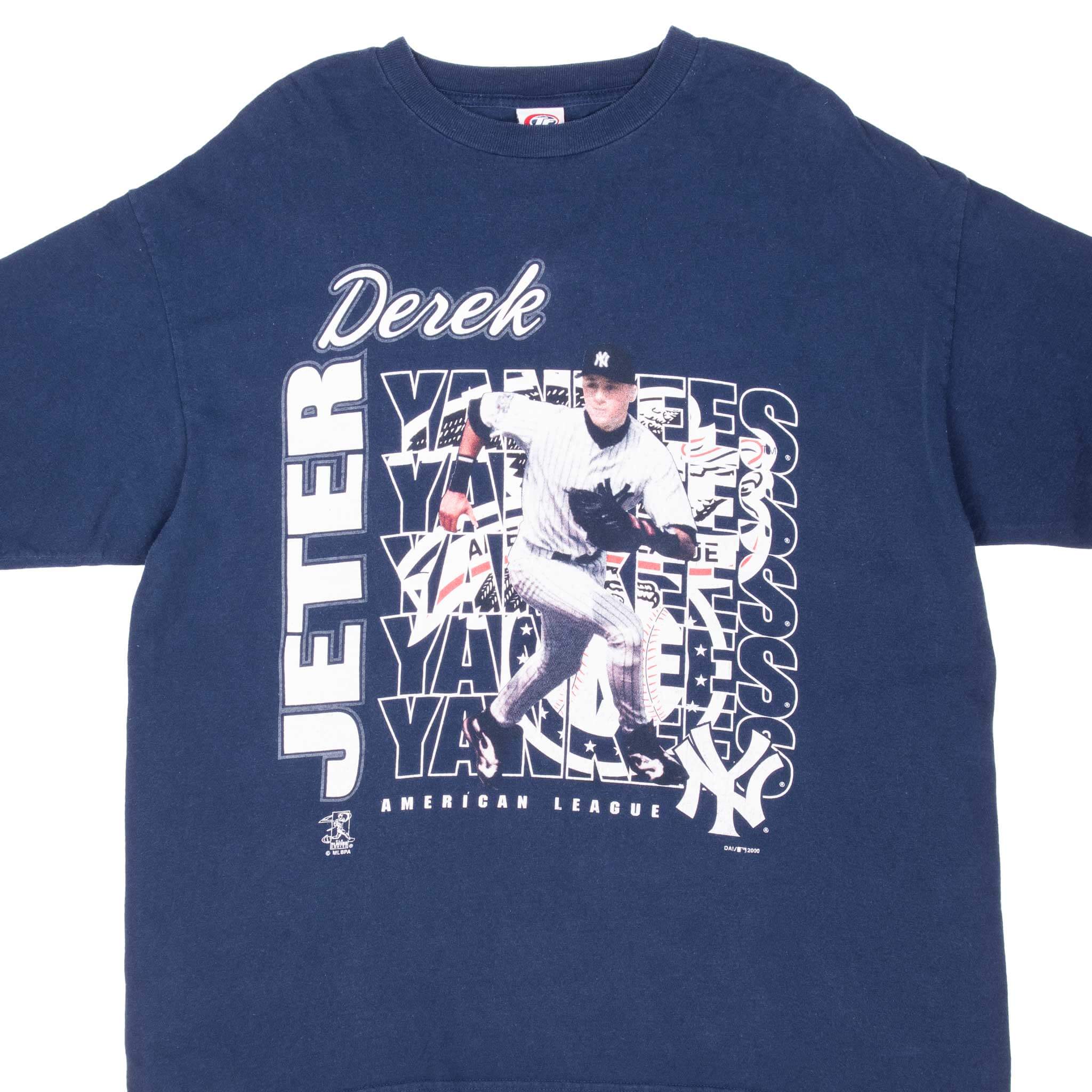 Vintage Mlb New York Yankees Derek Jeter 2000 Tee Shirt Size XL