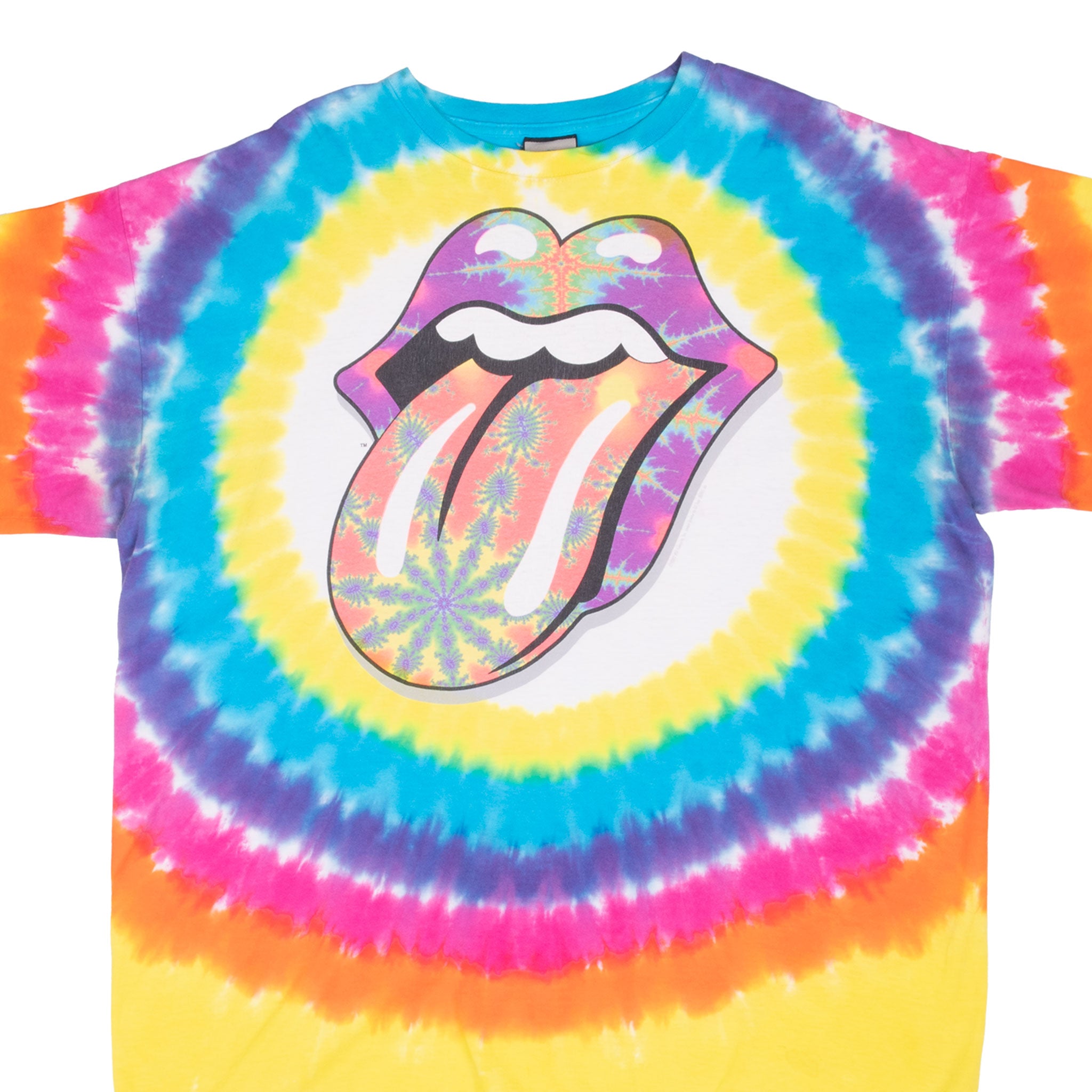 Vintage Tie-Dye The Rolling Stones Liquid Blue Tee Shirt 2002 Size 2XL