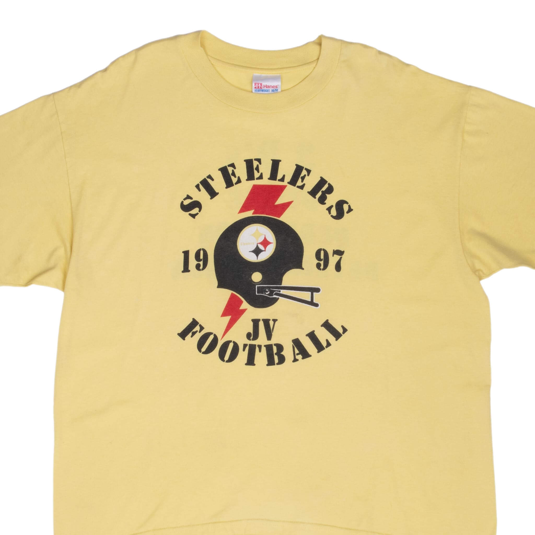 Vintage Nfl Pittsburgh Steelers 1997 Yellow Tee Shirt Size XL
