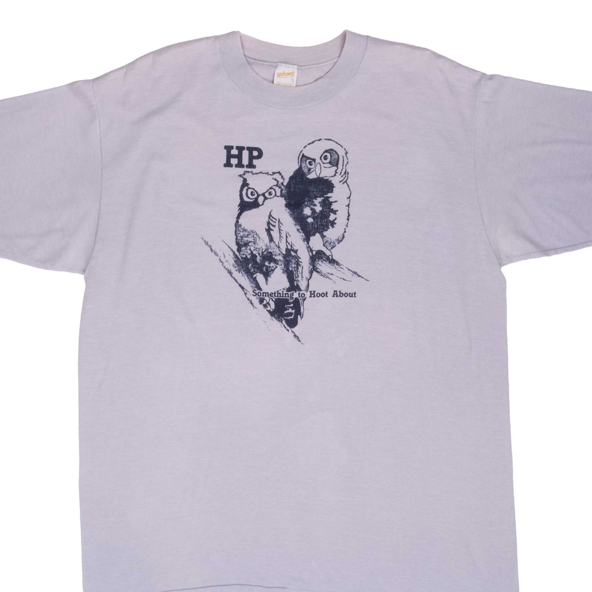 Vintage Hp Hoot About 1970S Sportswear Tee Shirt Size Large Made In Usa