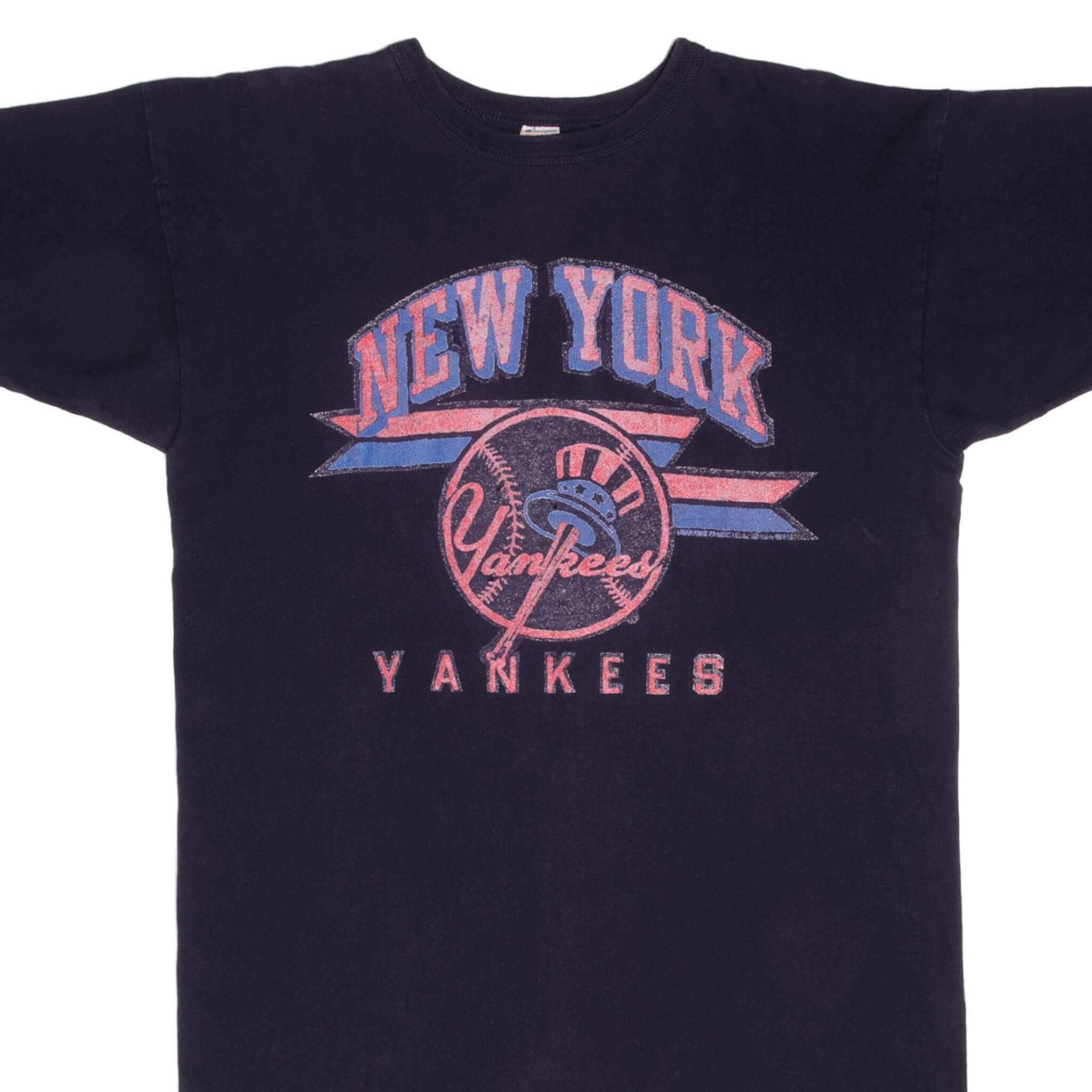 Vintage Champion Major League Baseball New York Yankees 1980S Tee Shirt Size Large Made In USA With Single Stitch Sleeves
