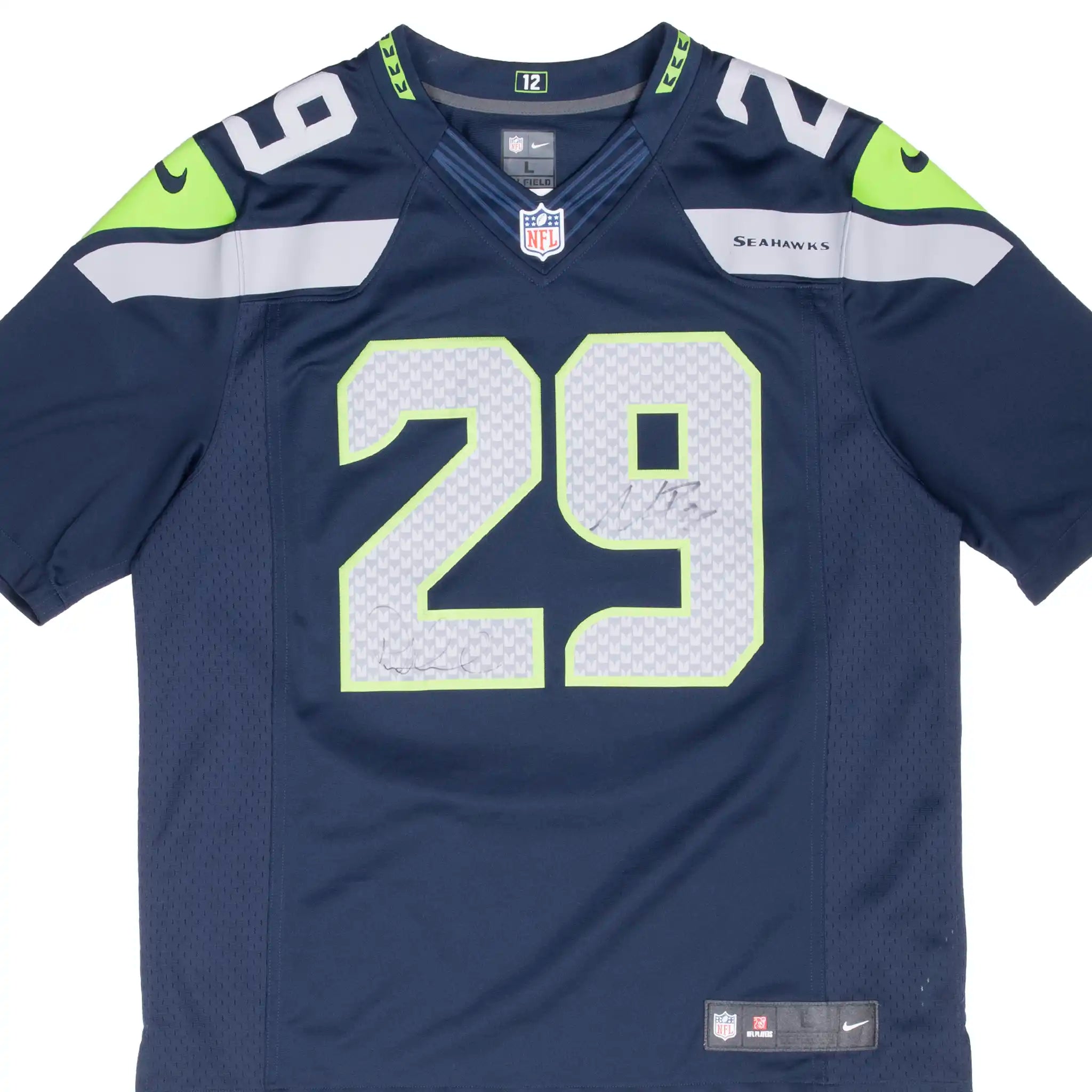 VINTAGE NFL SEATTLE SEAHAWKS THOMAS III #29 SIGNED NIKE JERSEY SIZE LARGE