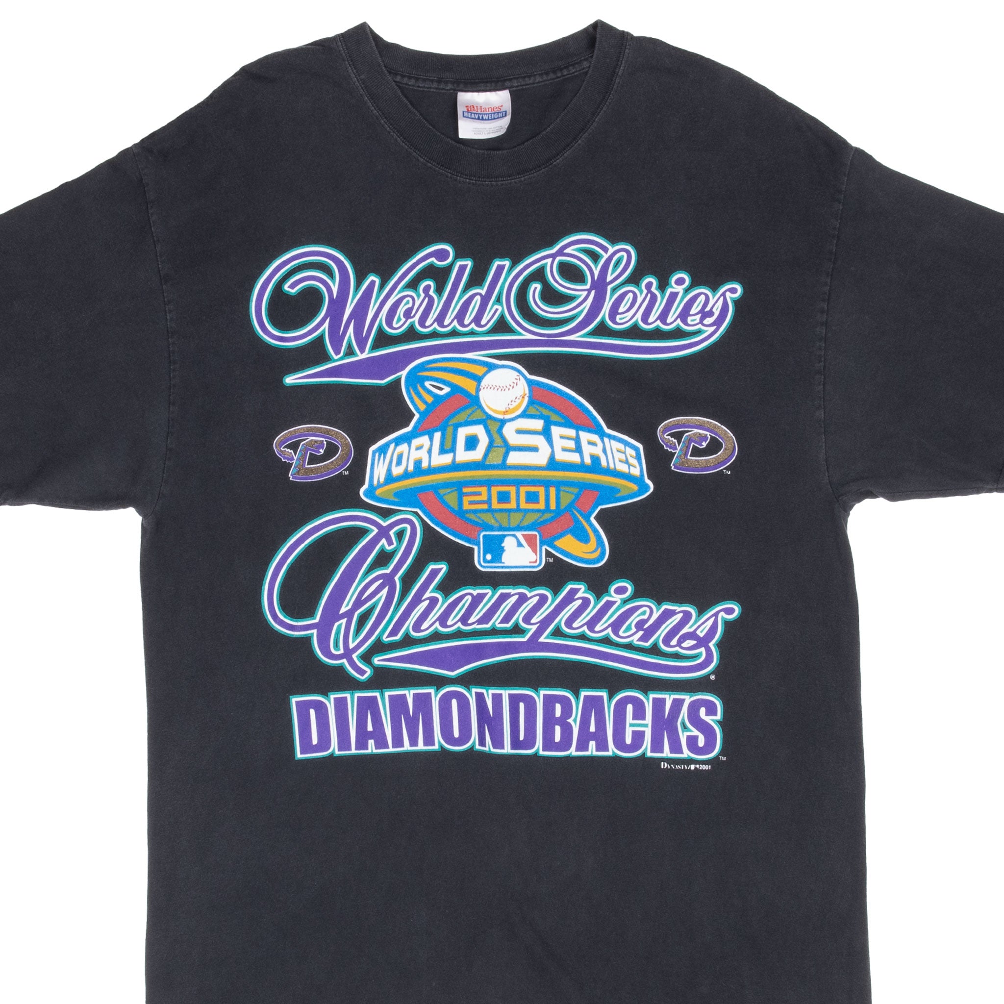 Vintage Mlb Arizona Diamondbacks World Champions 2001 Tee Shirt Size Large