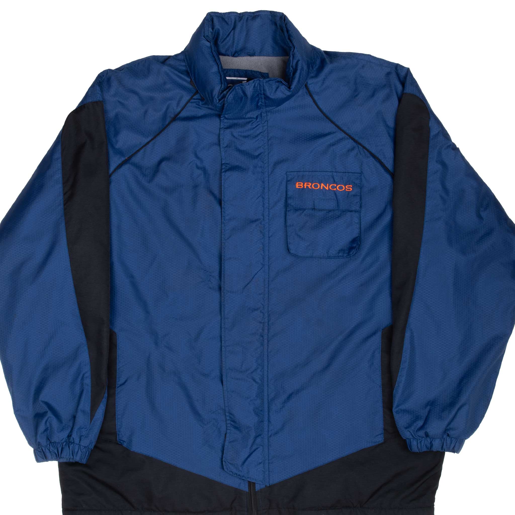 Vintage Nfl Denver Broncos Blue Windbreaker Jacket 1990S Size Medium