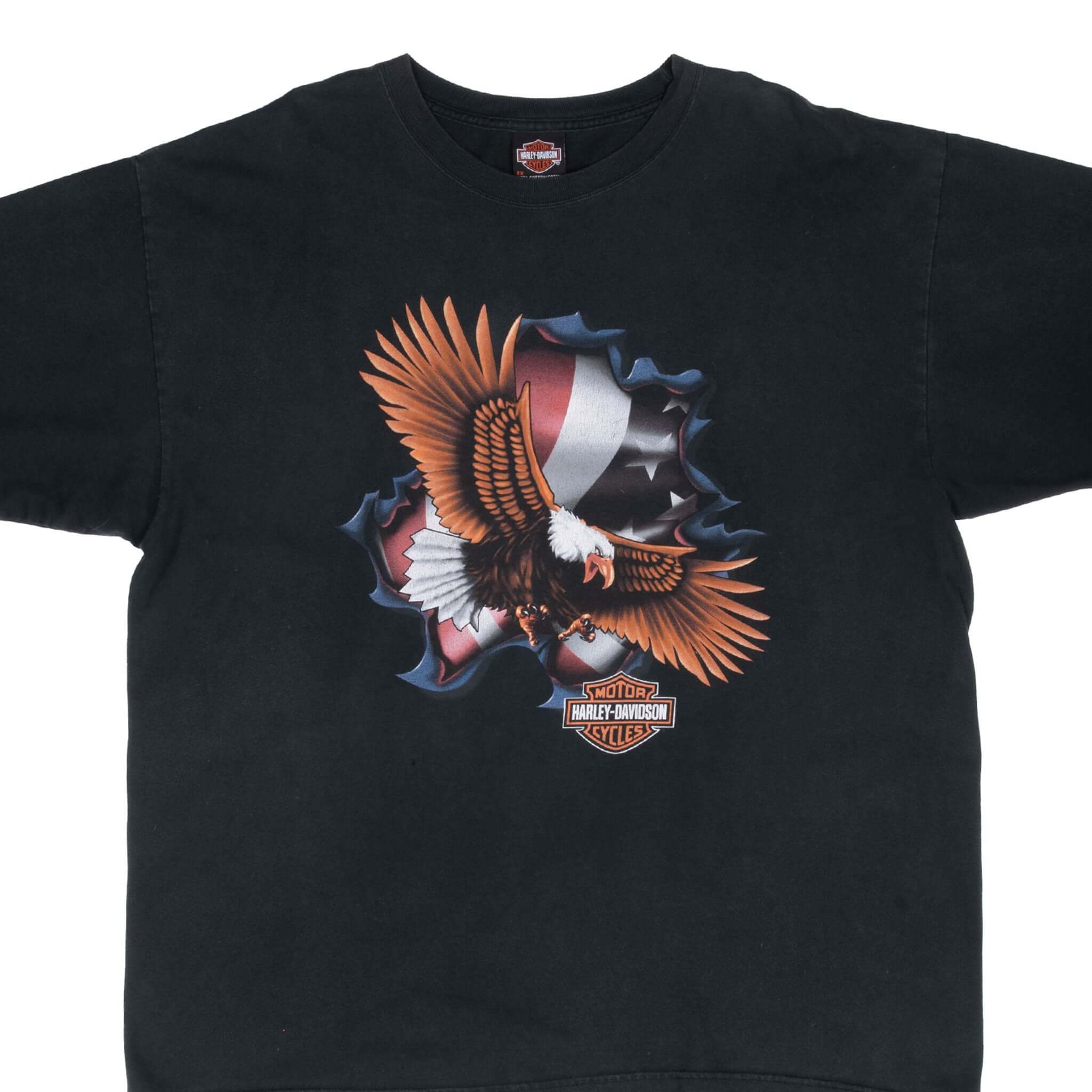 Vintage Harley Davidson Eagle Virginia Beach 2004 Tee Shirt Size 2XL