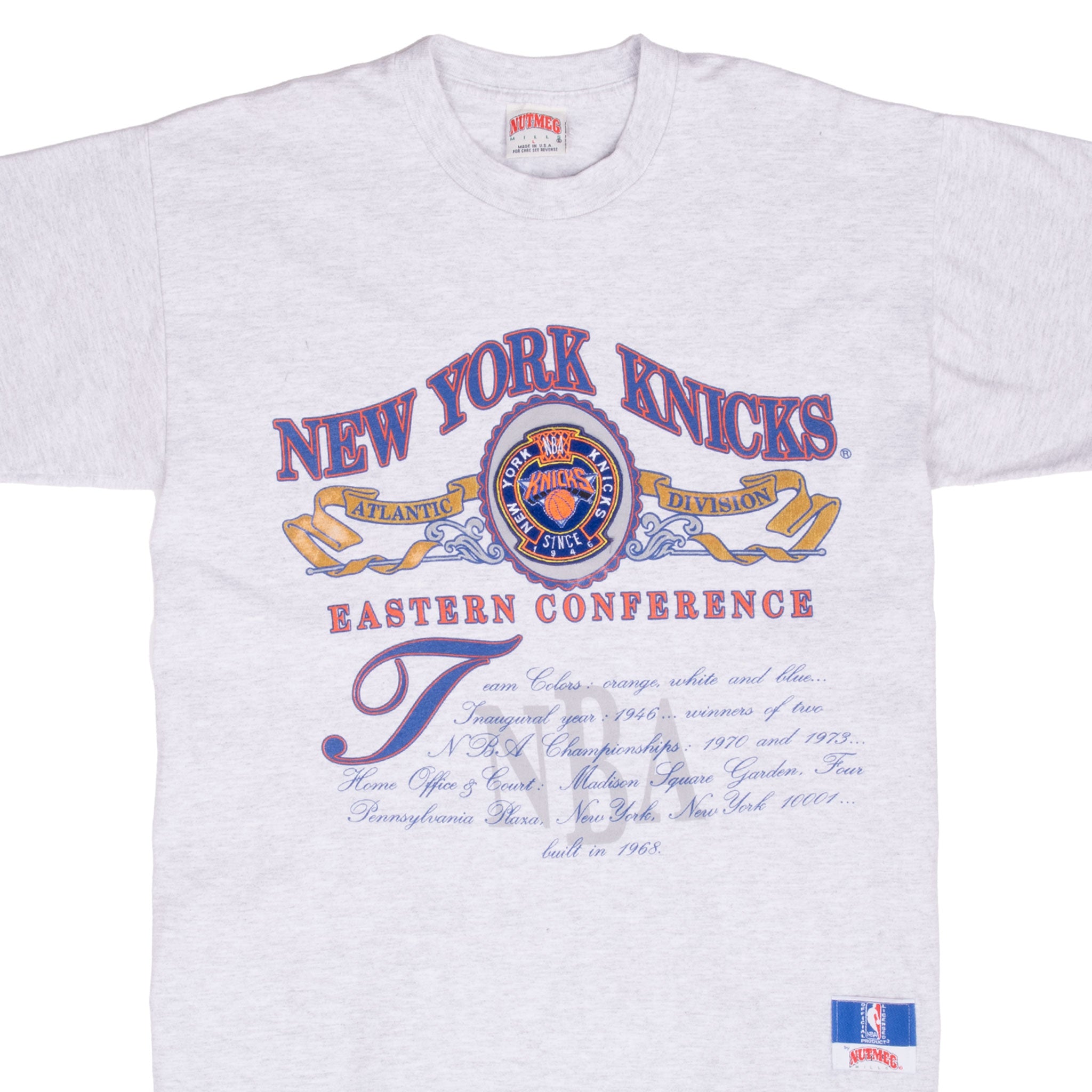 Vintage Nba New York Knicks 1990S Tee Shirt Size Medium Made In Usa With Single Stitch Sleeves