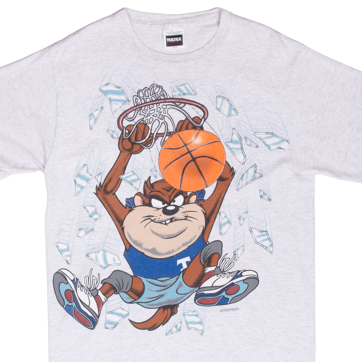 Vintage Looney Tunes Taz Basketball 1993 Tee Shirt Size Large
