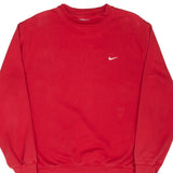Vintage Nike Classic Swoosh Red Sweatshirt 2000S Large