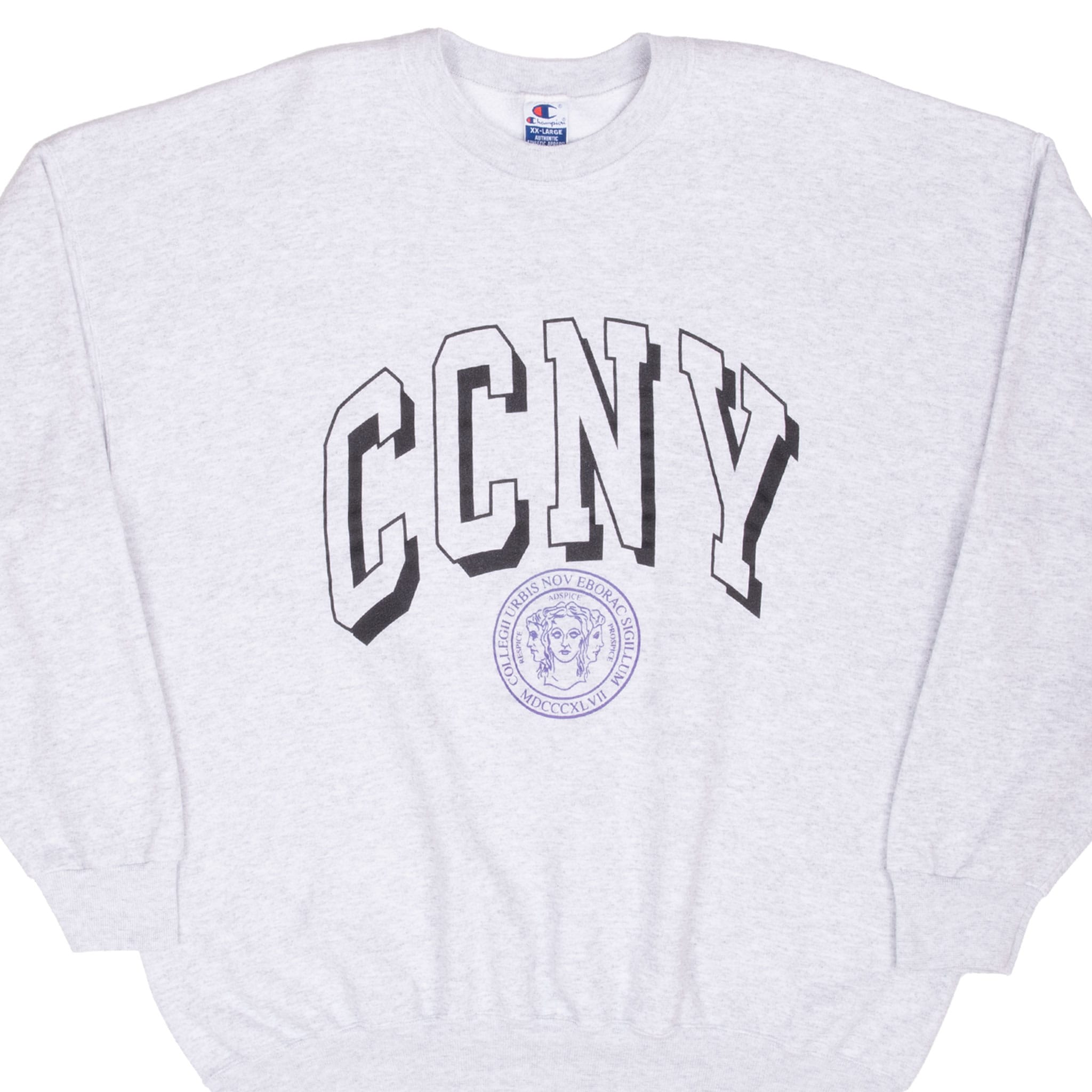 Vintage Champion City College of New York CCNY Sweatshirt 1990s Size 2XL Made in USA