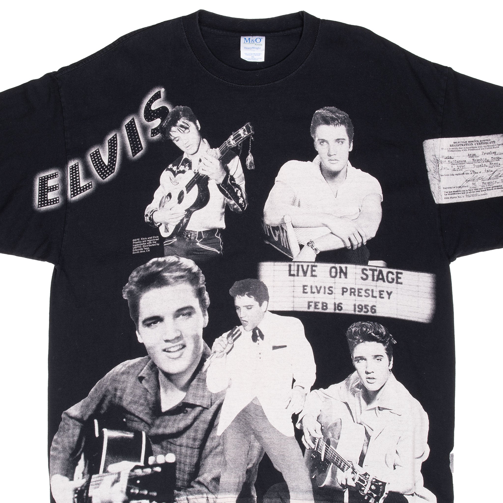 Vintage Elvis Presley All Over Print Tee Shirt 2000S Size 2XL