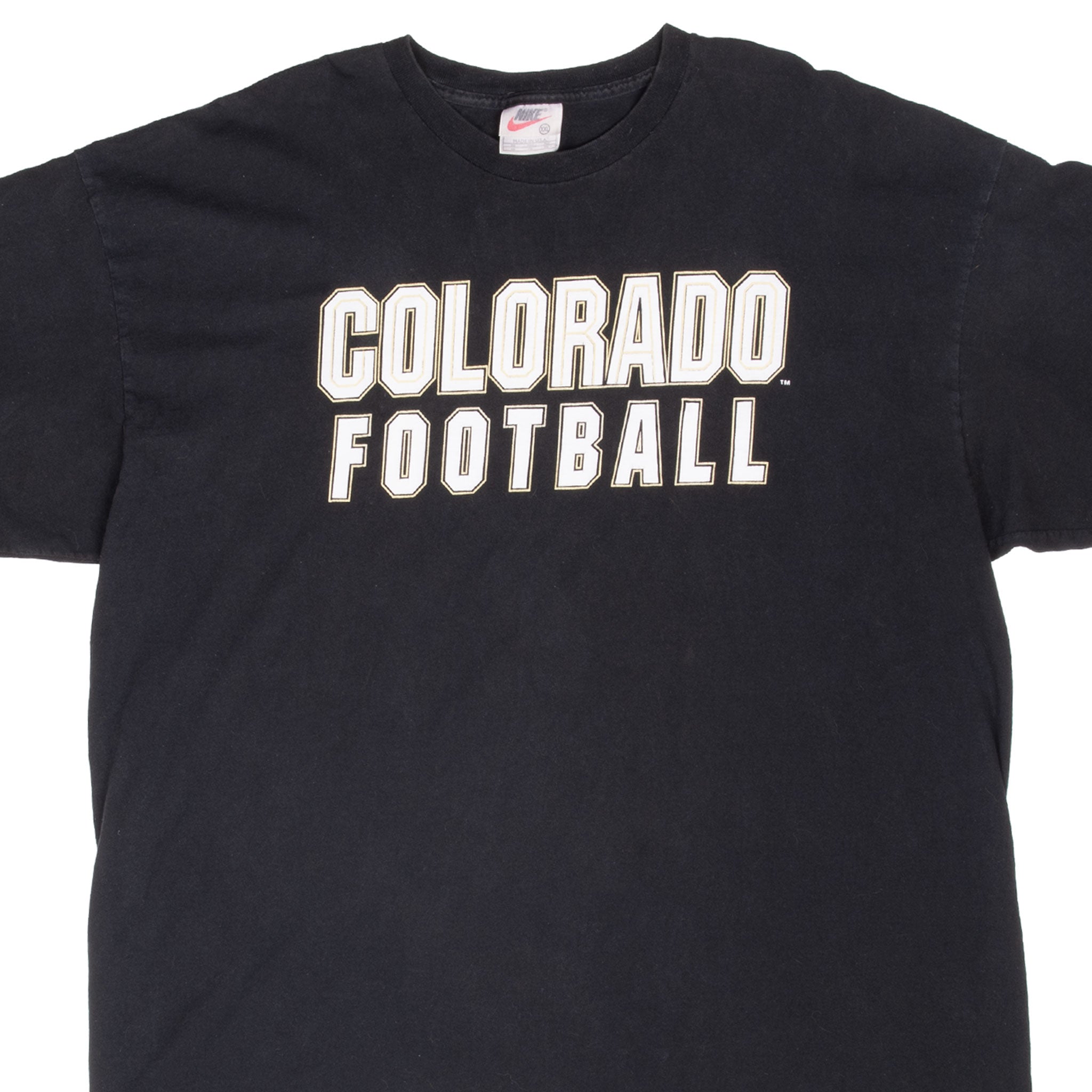 Vintage Nike Ncaa Colorado Buffaloes Football Tee Shirt 1990S Size 2Xl Made In Usa
