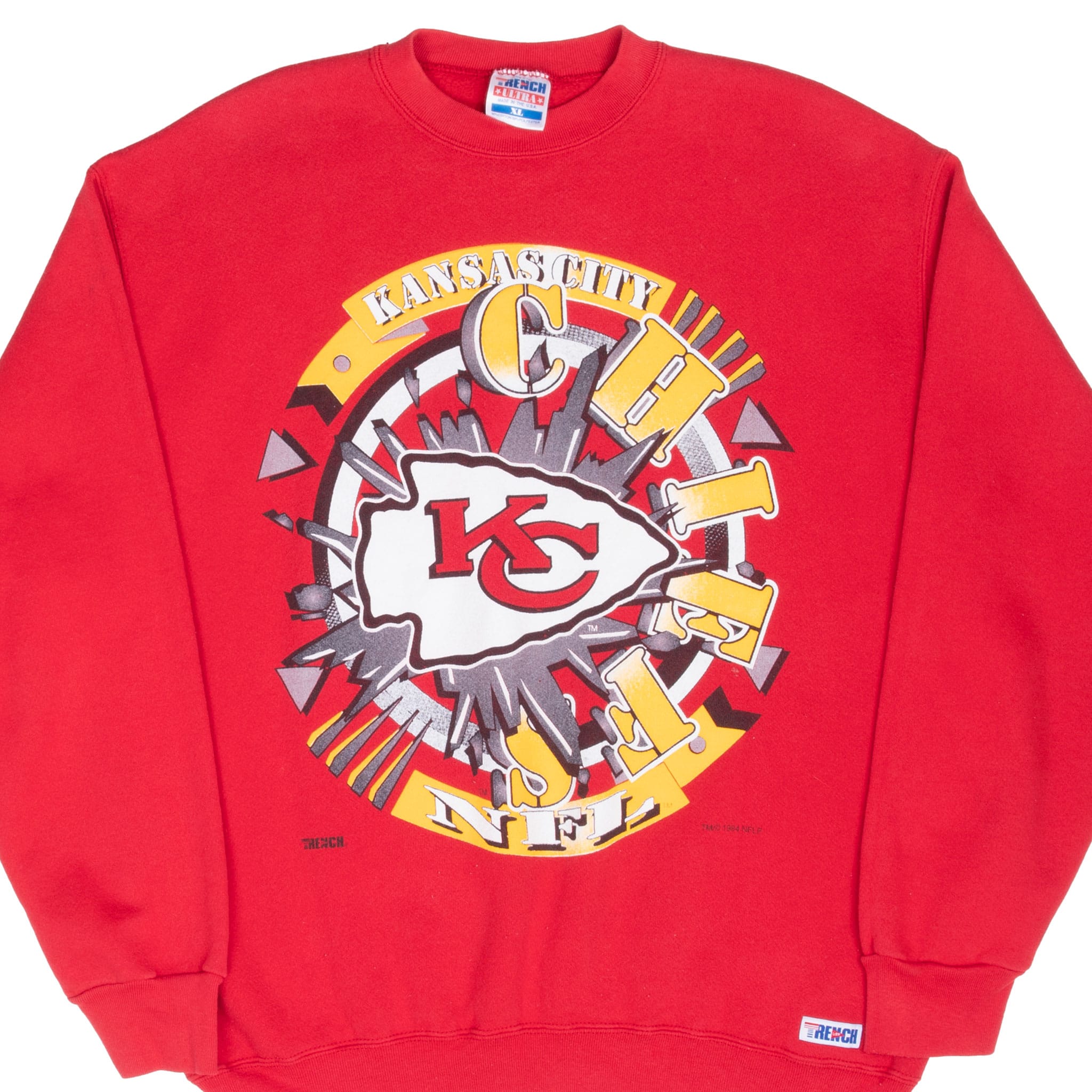 Vintage Nfl Kansas City Chiefs 1994 Sweatshirt Size XL Made In Usa
