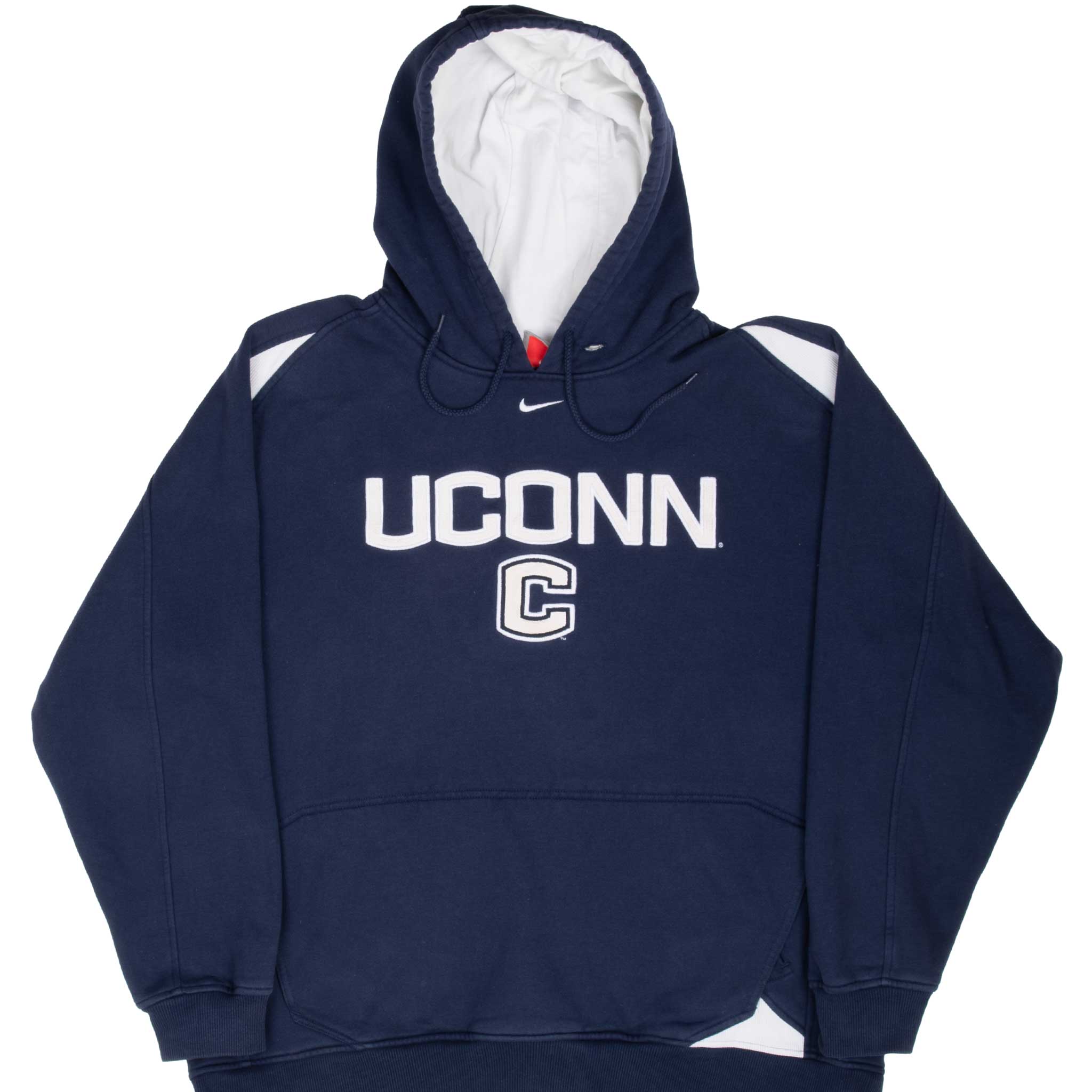 Vintage Nike Ncaa Uconn Blue Hoodie Sweatshirt 2000S Size XL