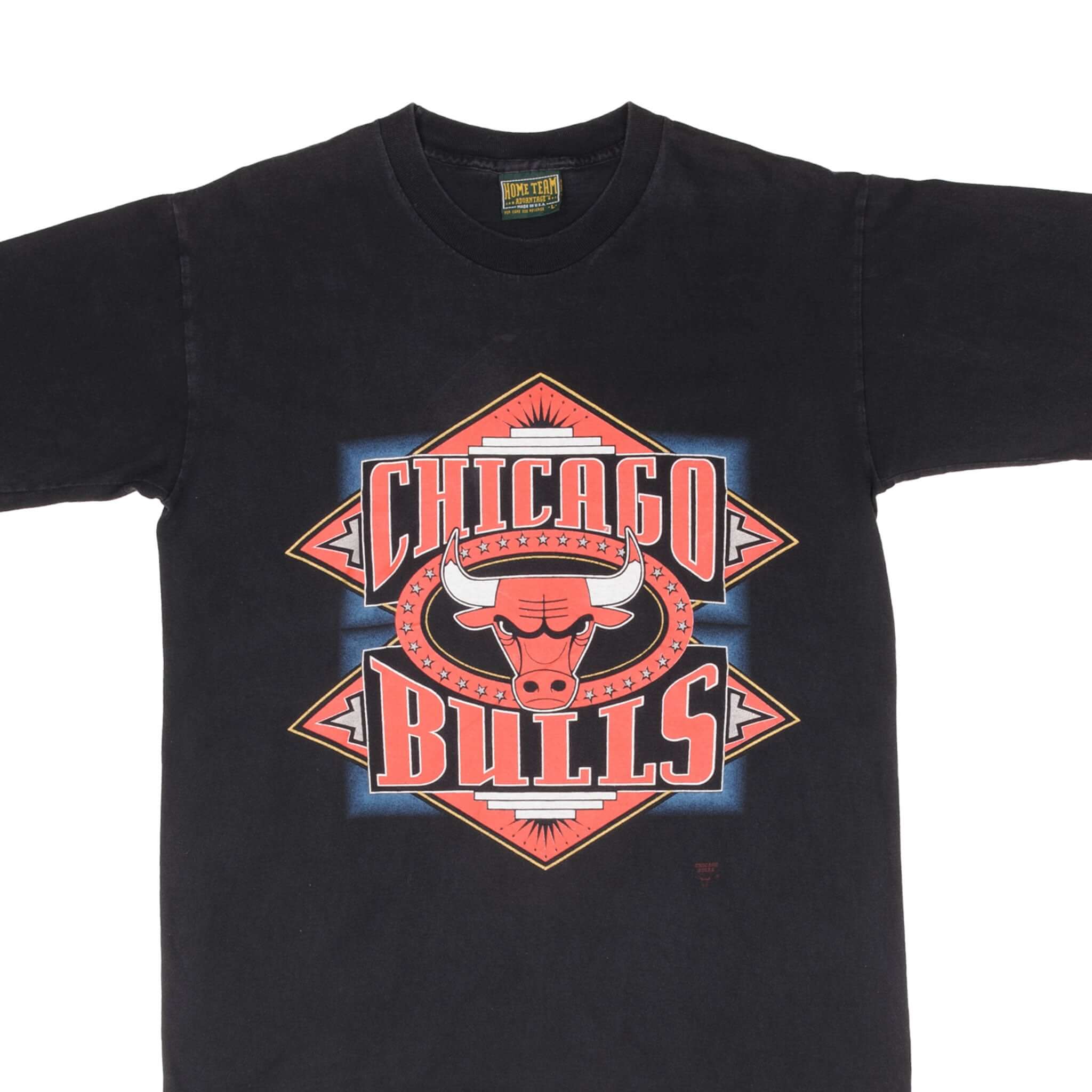 Vintage NBA Chicago Bulls 1990S Tee Shirt Size Large Made In USA With Single Stitch Sleeves
