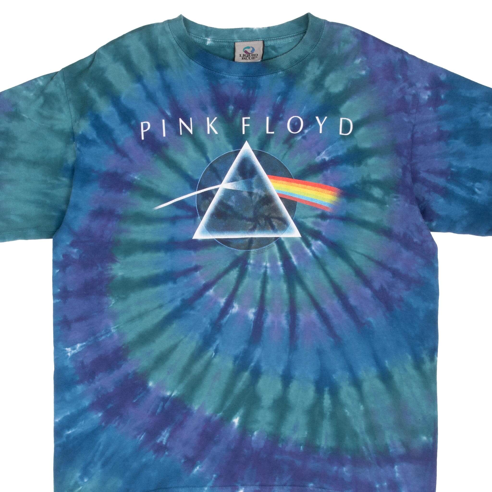 Vintage Pink Floyd The Dark Side Of The Moon 2007 Tie Dye Tee Shirt Size Medium
