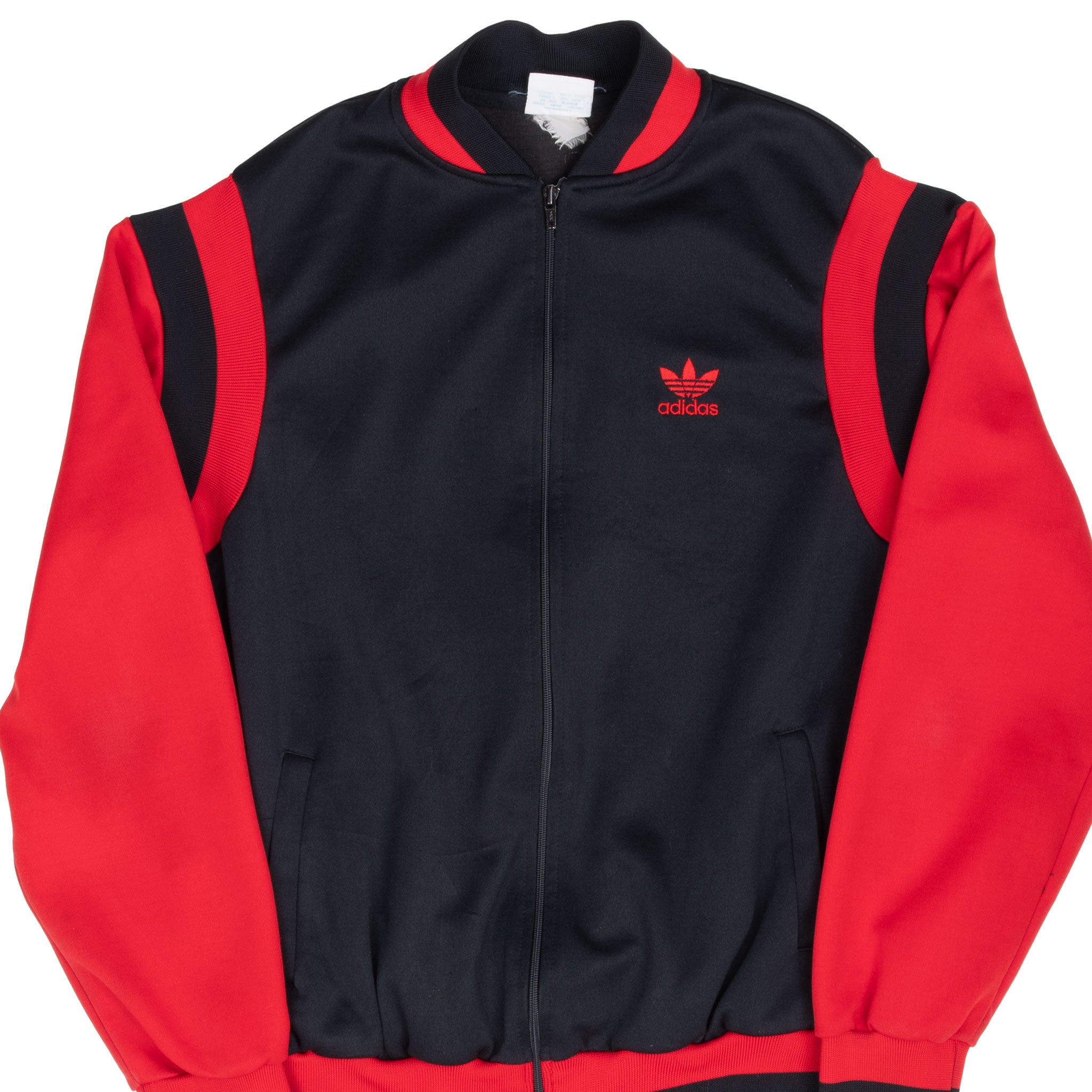 Vintage Adidas Black And Red Track Jacket 1980S Size Large
