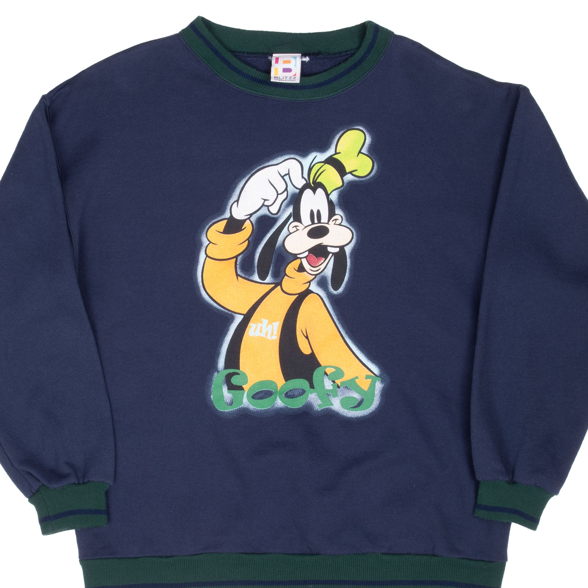 Vintage Disney Goofy Blue Sweatshirt 1990S Size Medium