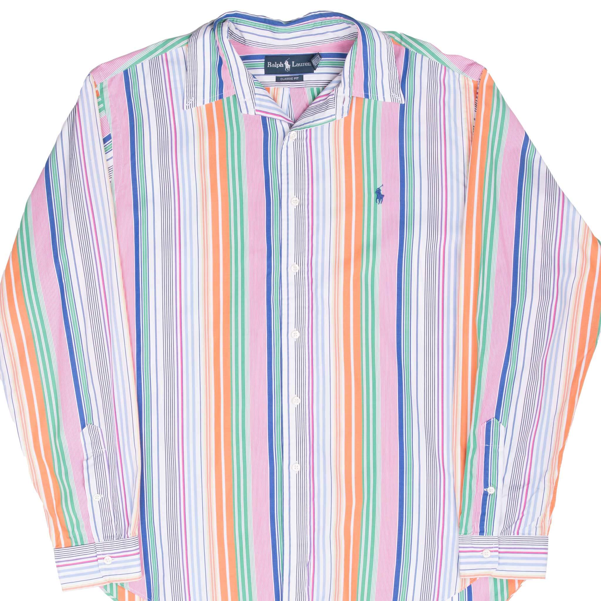VINTAGE RALPH LAUREN STRIPED SHIRT 1990S XL