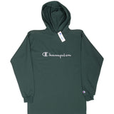 VINTAGE CHAMPION PINE GREEN THIN HOODIE MEDIUM 1990S MADE USA DEADSTOCK