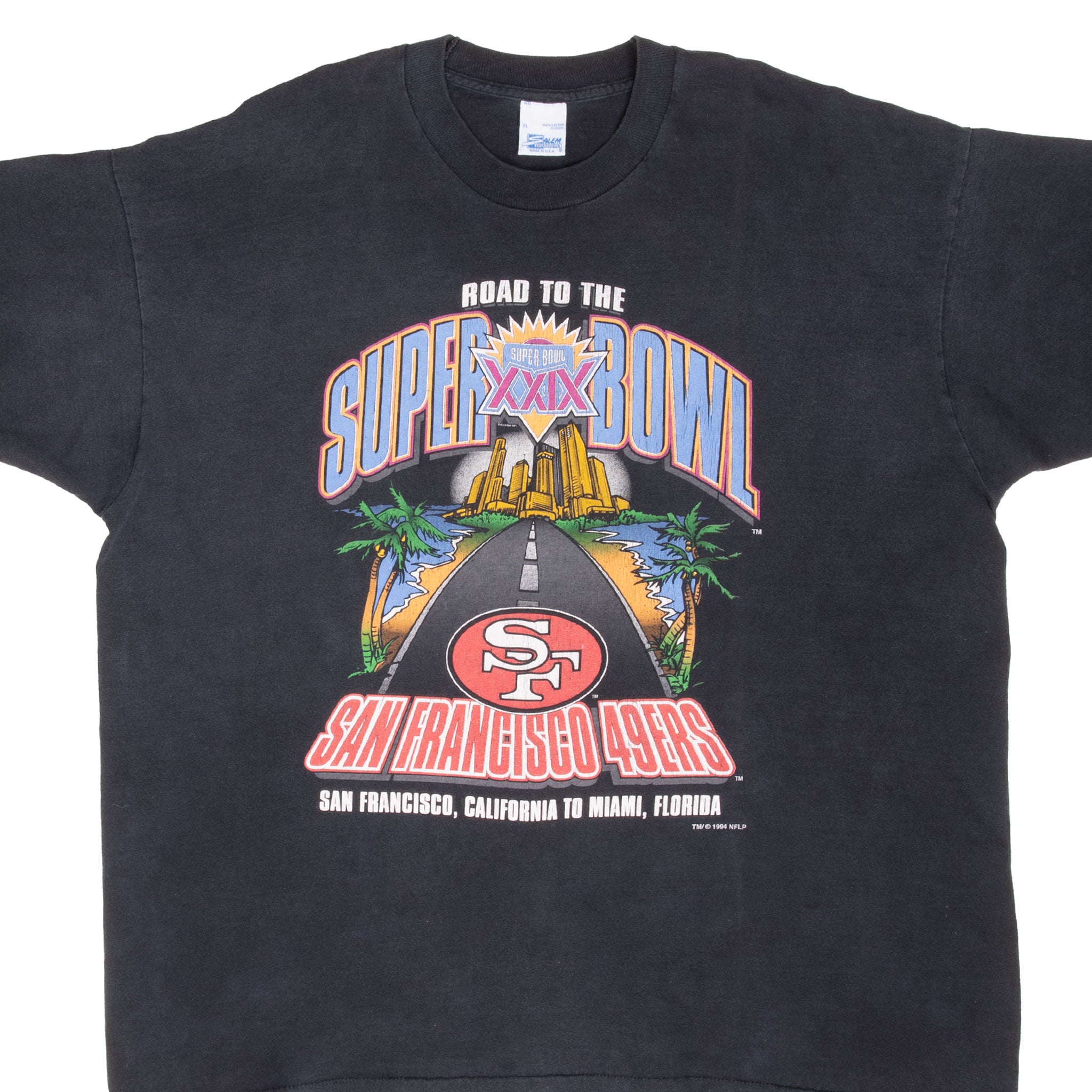 VINTAGE NFL SAN FRANCISCO 49ERS ROAD TO THE SUPER BOWL TEE SHIRT 1994 XL MADE IN USA
