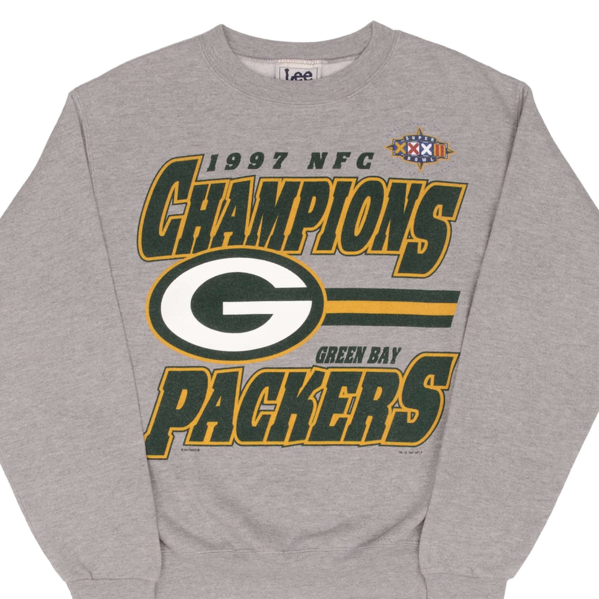 VINTAGE NFL GREEN BAY PACKERS NFC CHAMPIONS 1997 SWEATSHIRT LARGE